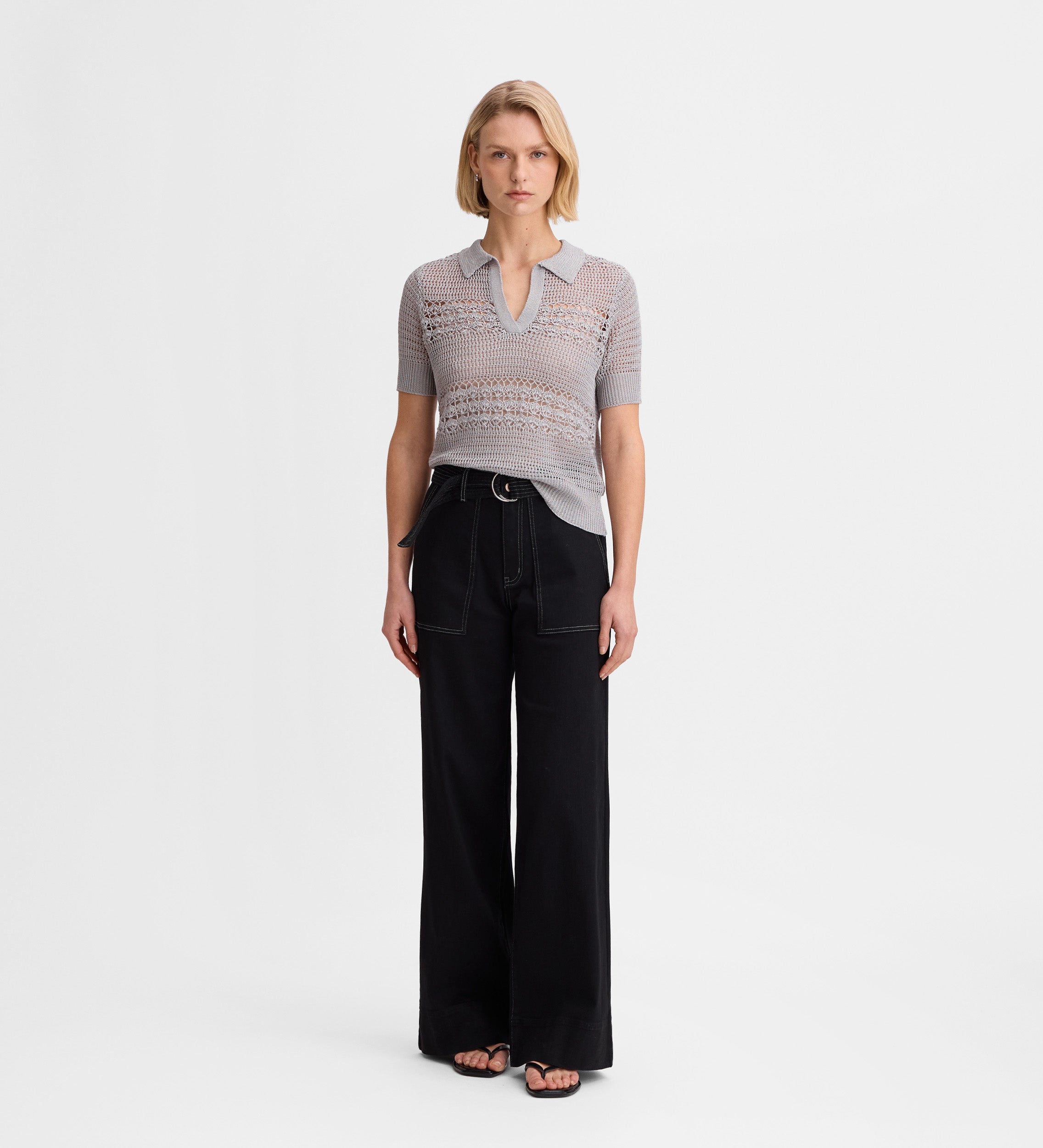 Pantalon en jean surpiqûres