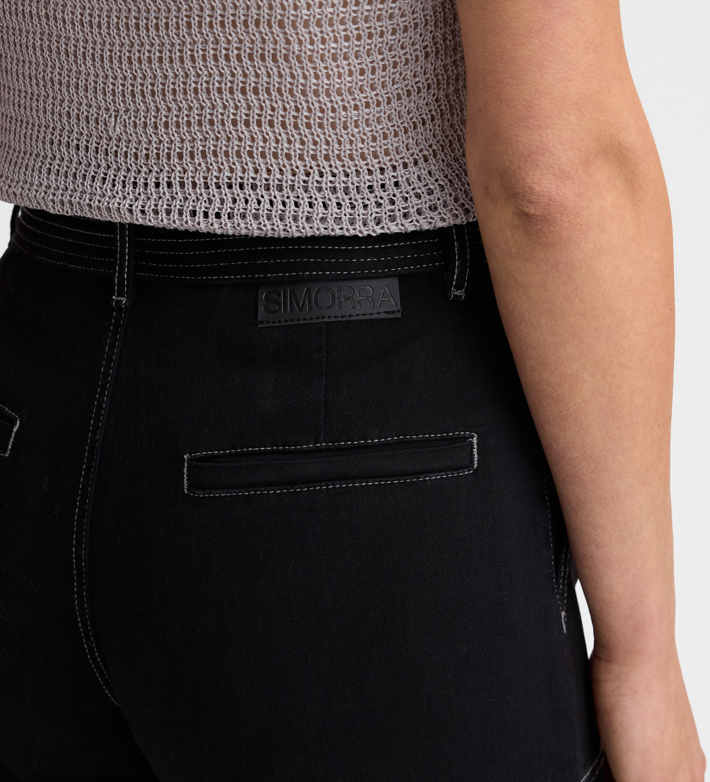 Pantalon en jean surpiqûres