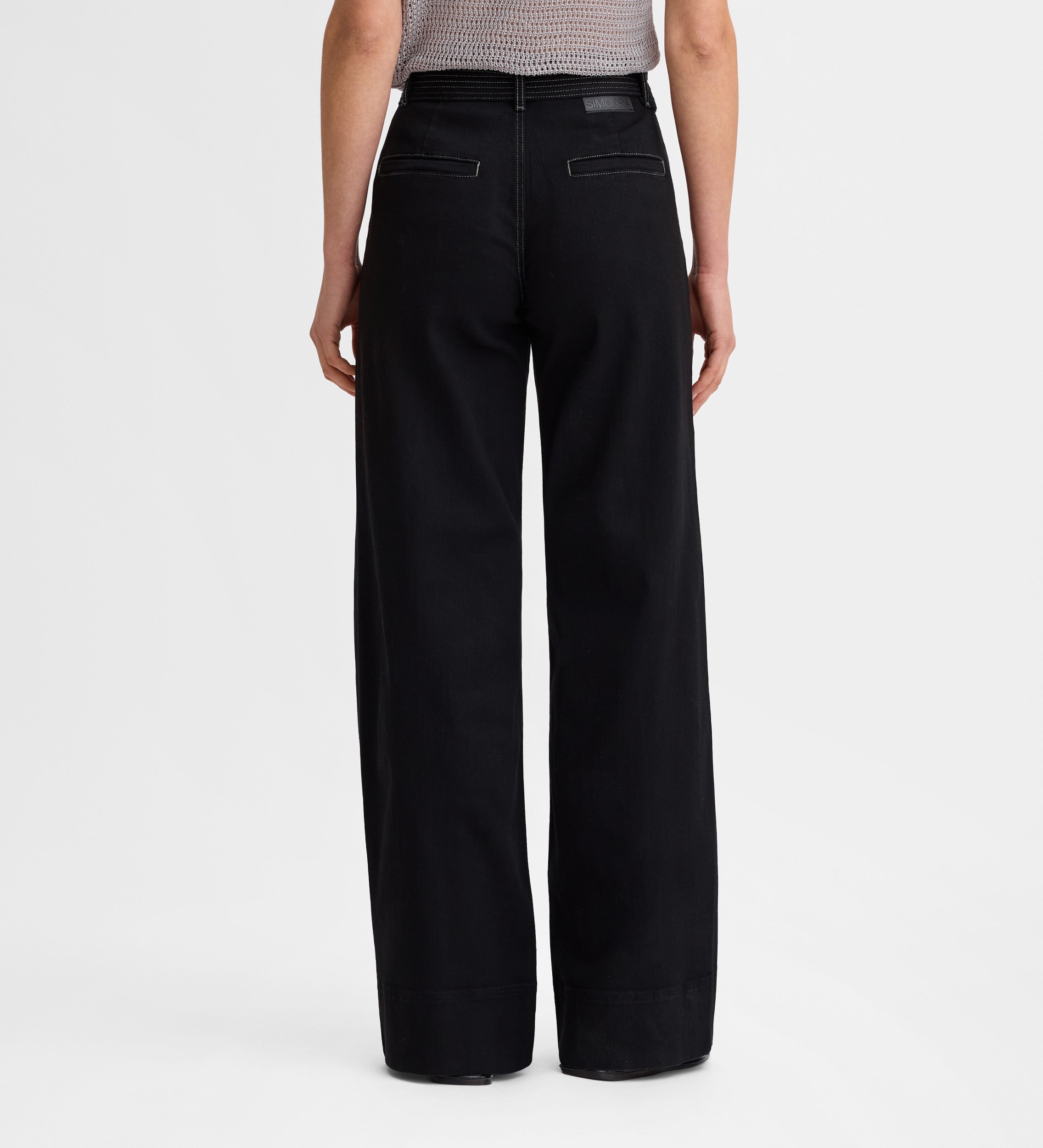 Pantalon en jean surpiqûres