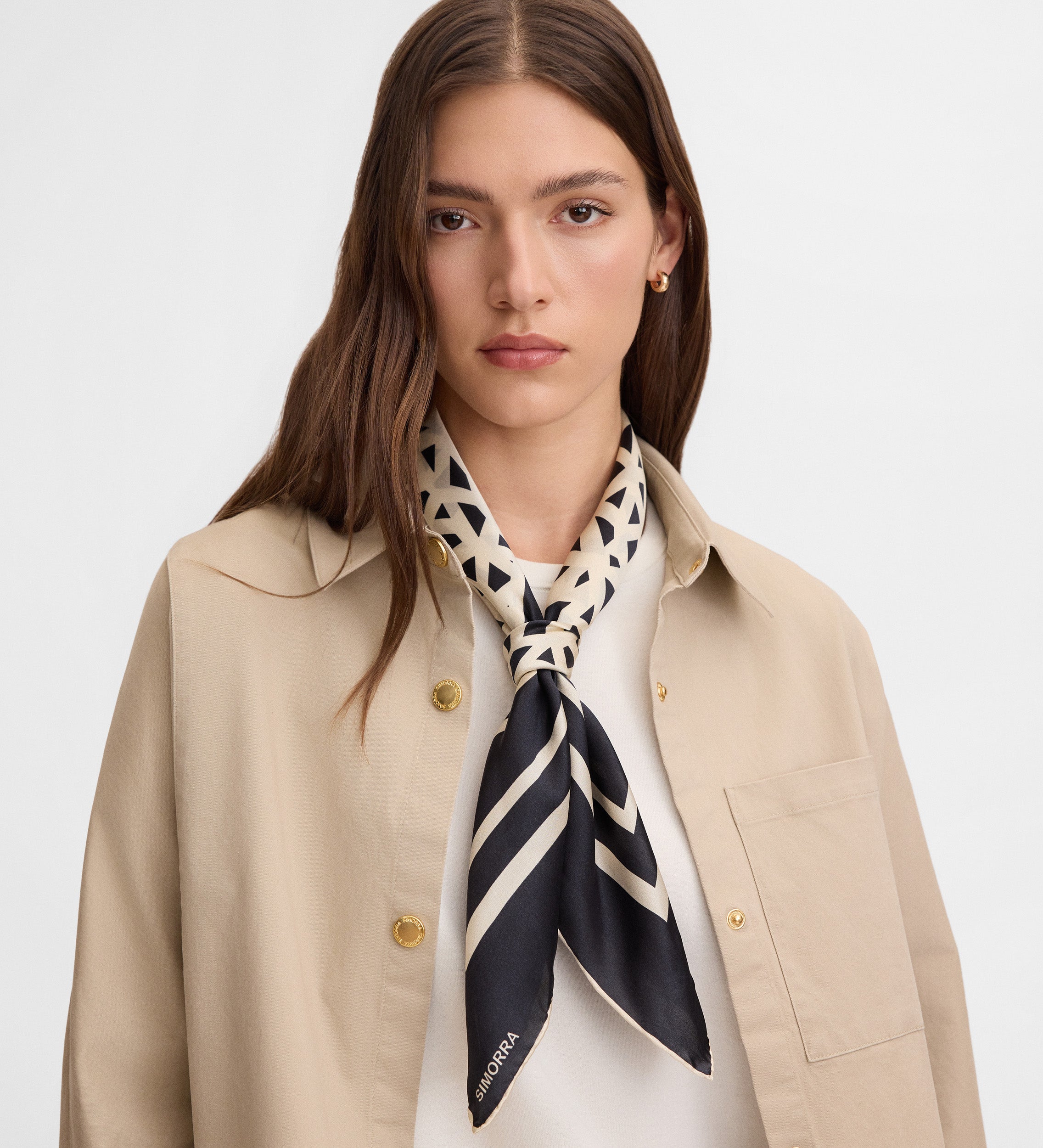 Printed silk scarf