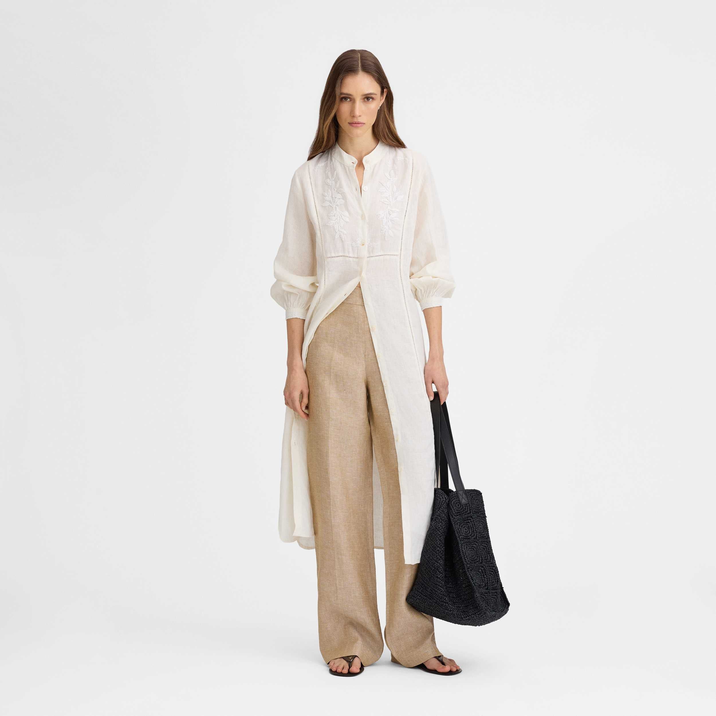 Linen caftan dress