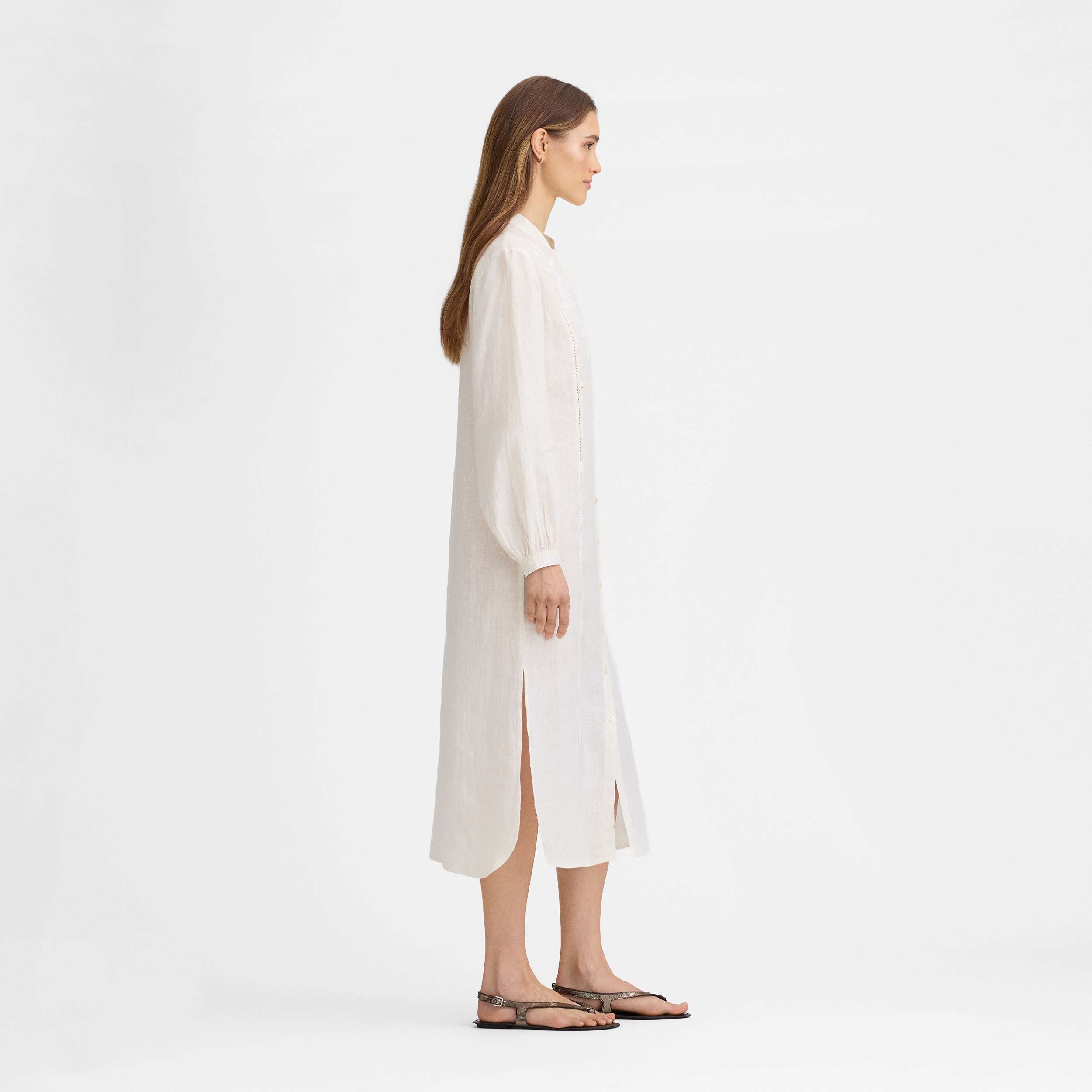 Linen caftan dress