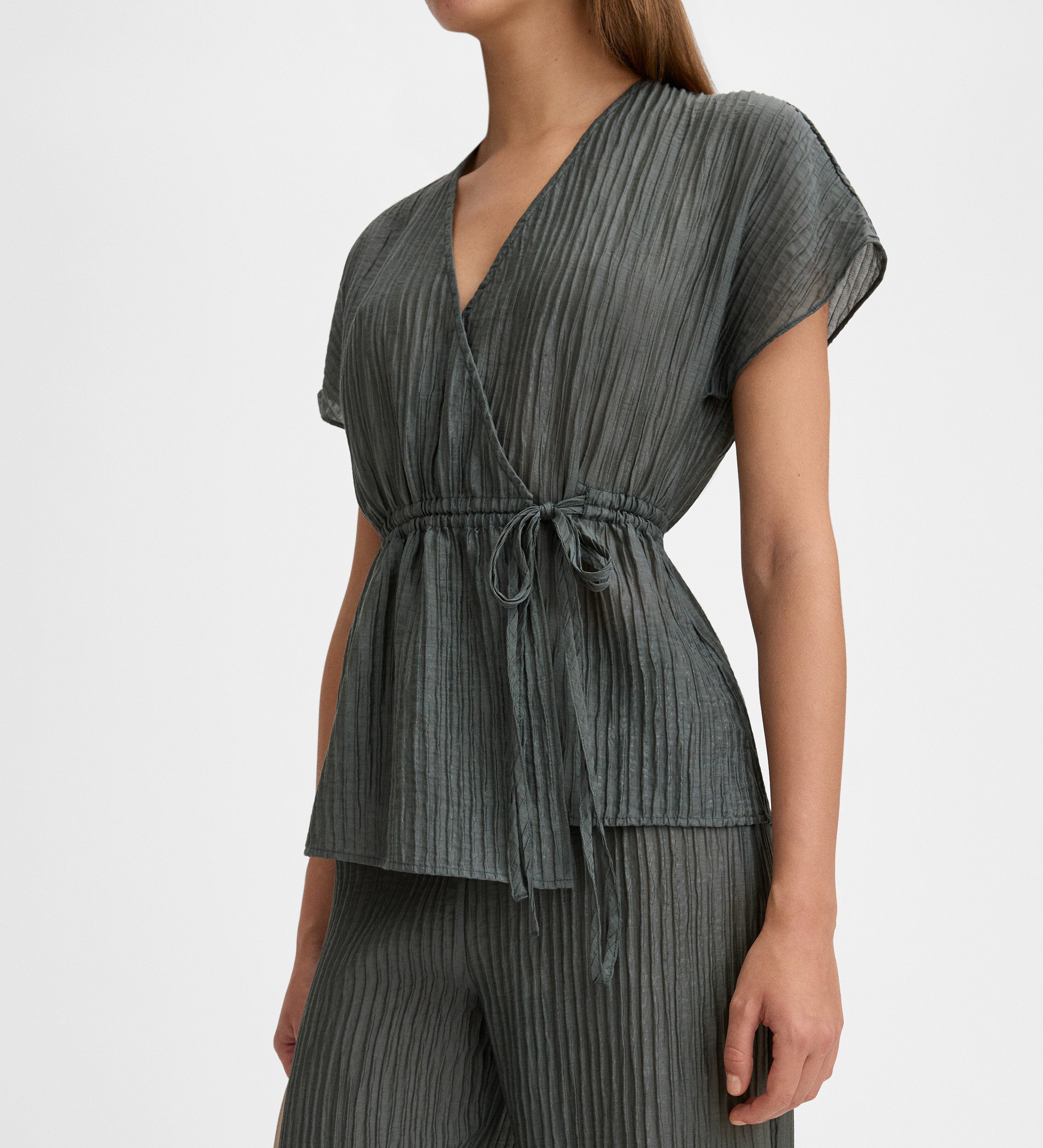 Top texturé croisé