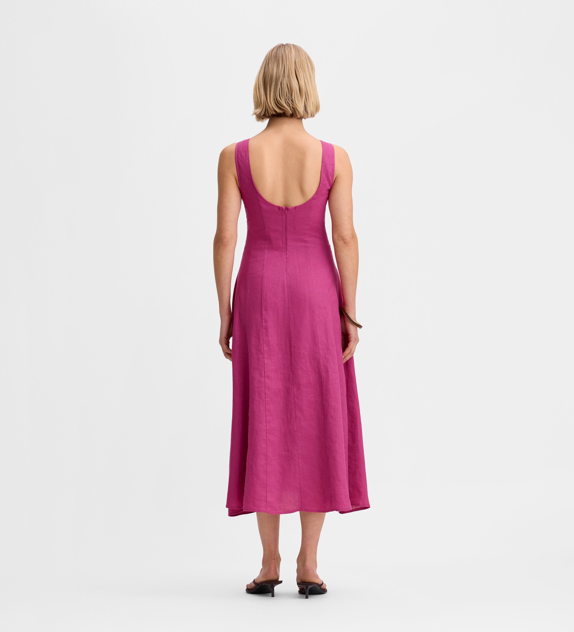 Linen midi dress