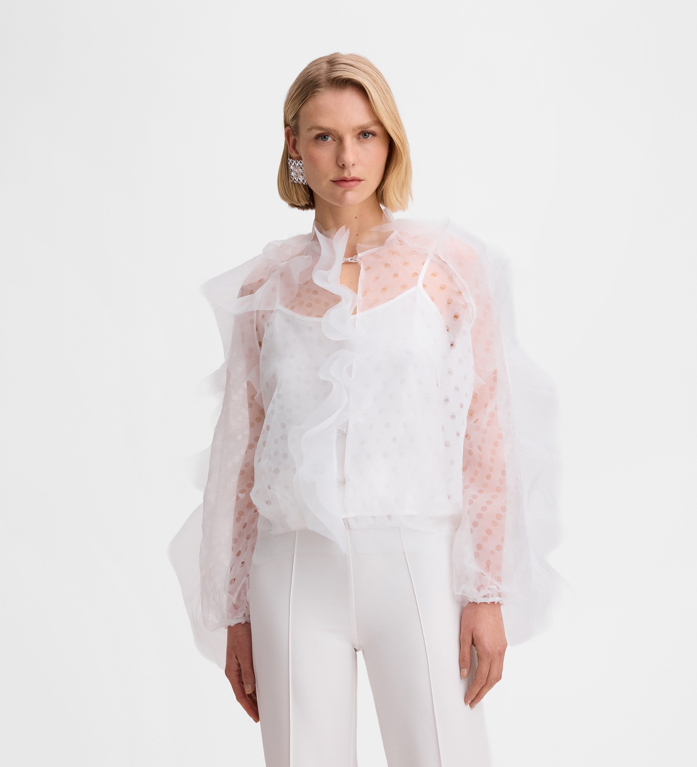 Organza bomber jacket