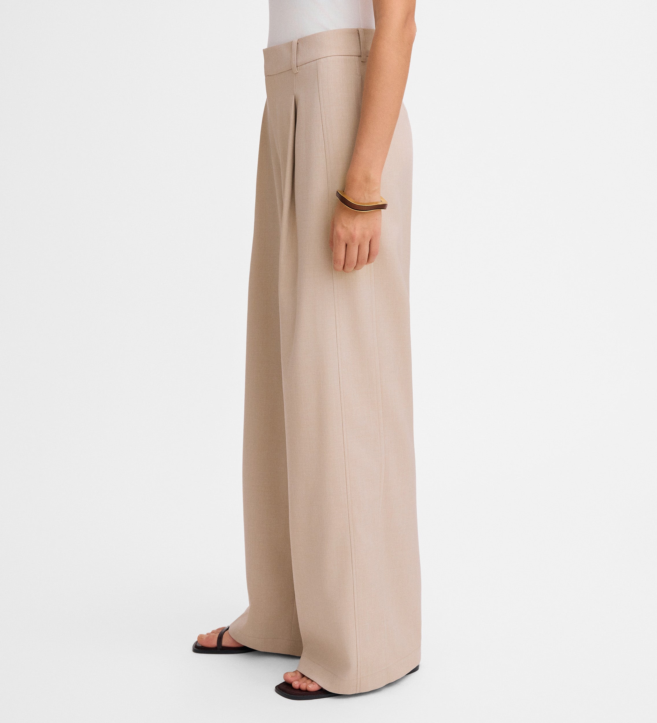 Pantalon large à plis