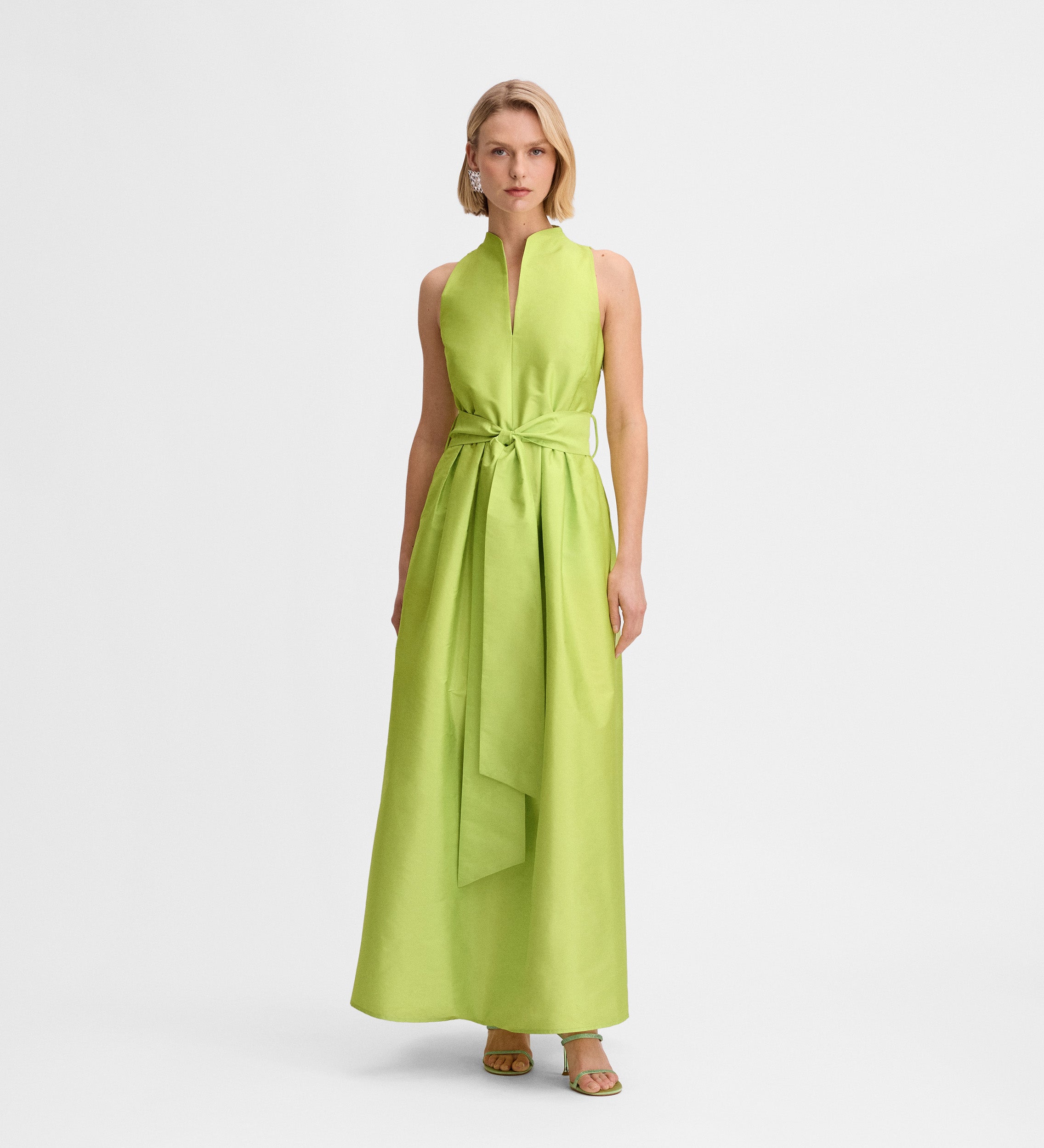 Robe longue en taffetas