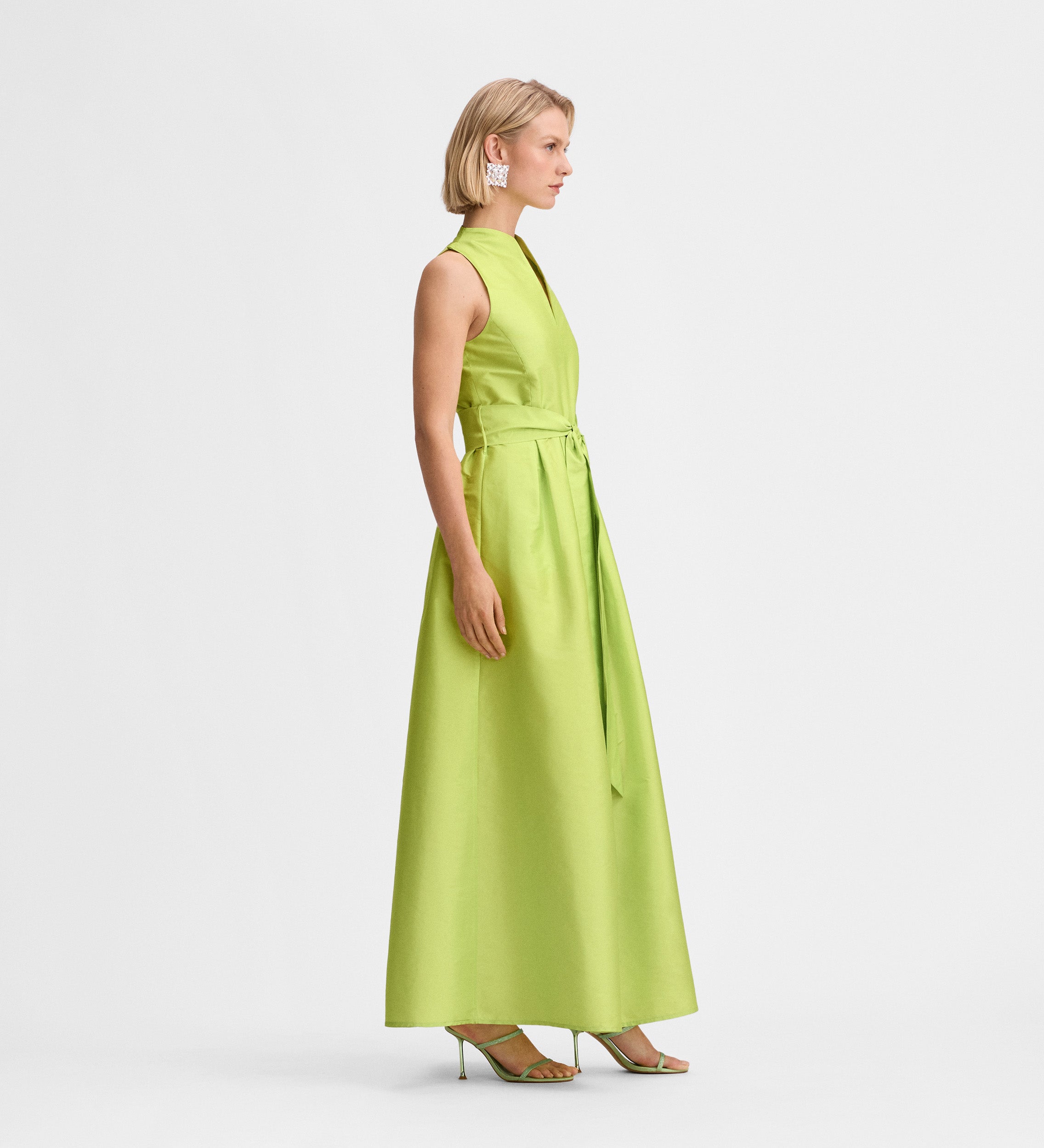Robe longue en taffetas