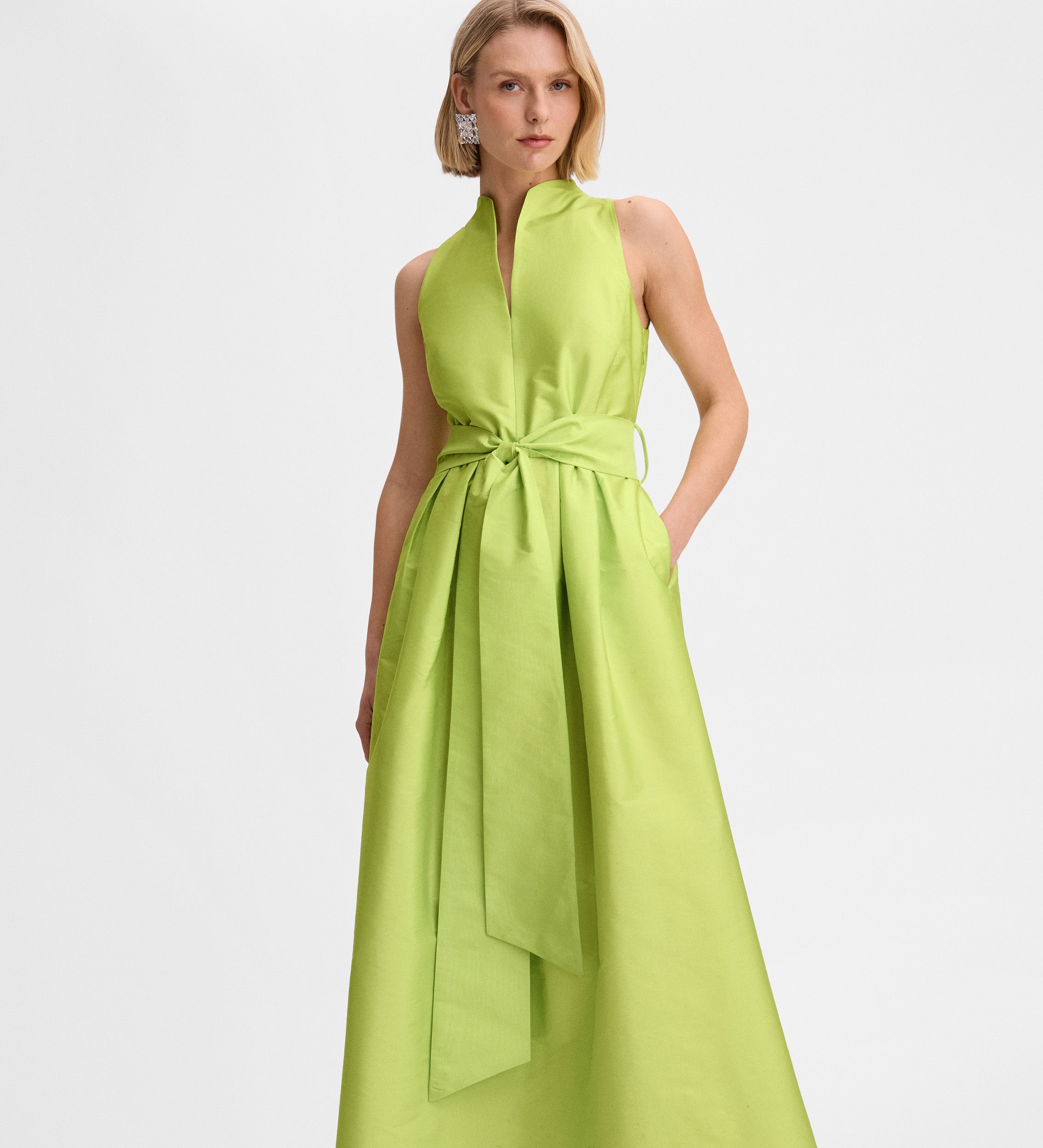 Robe longue en taffetas