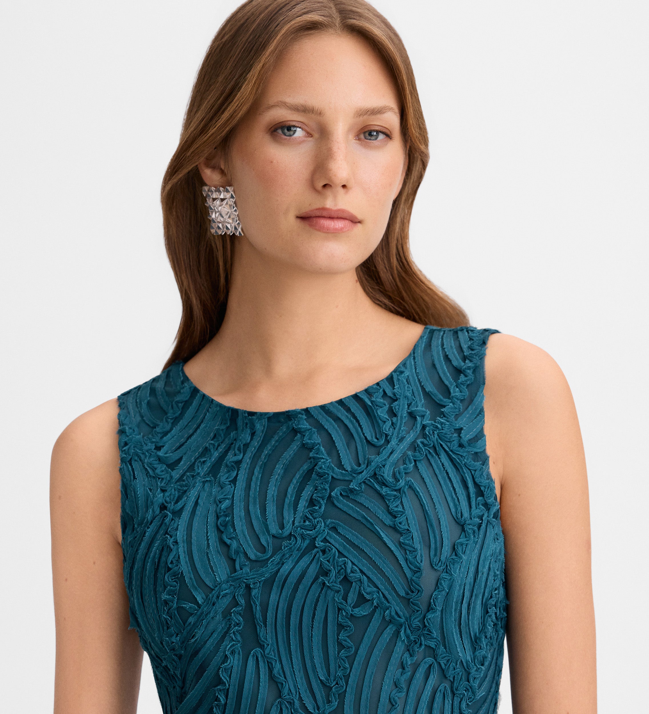 Robe longue à franges