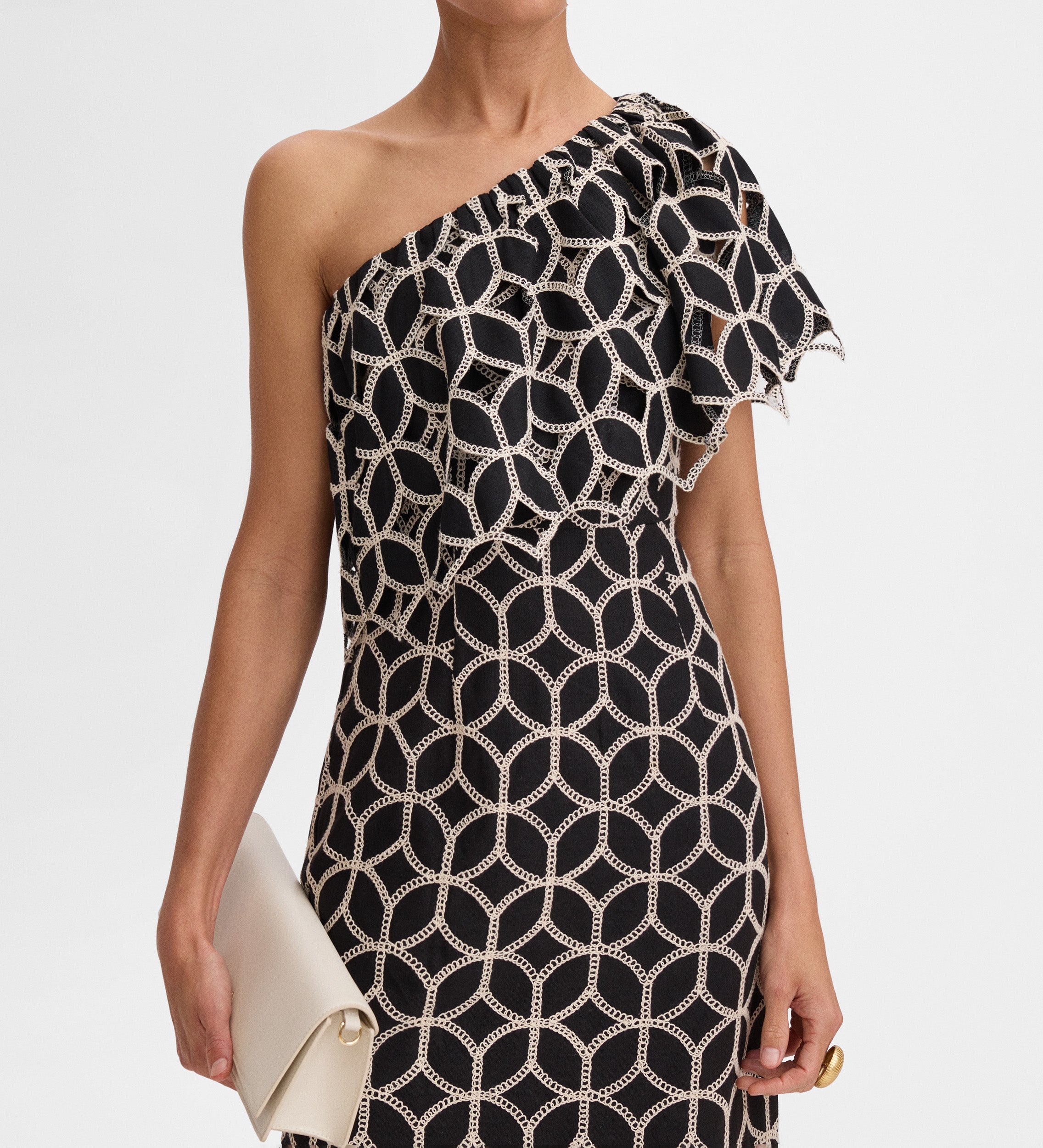 Robe midi brodée