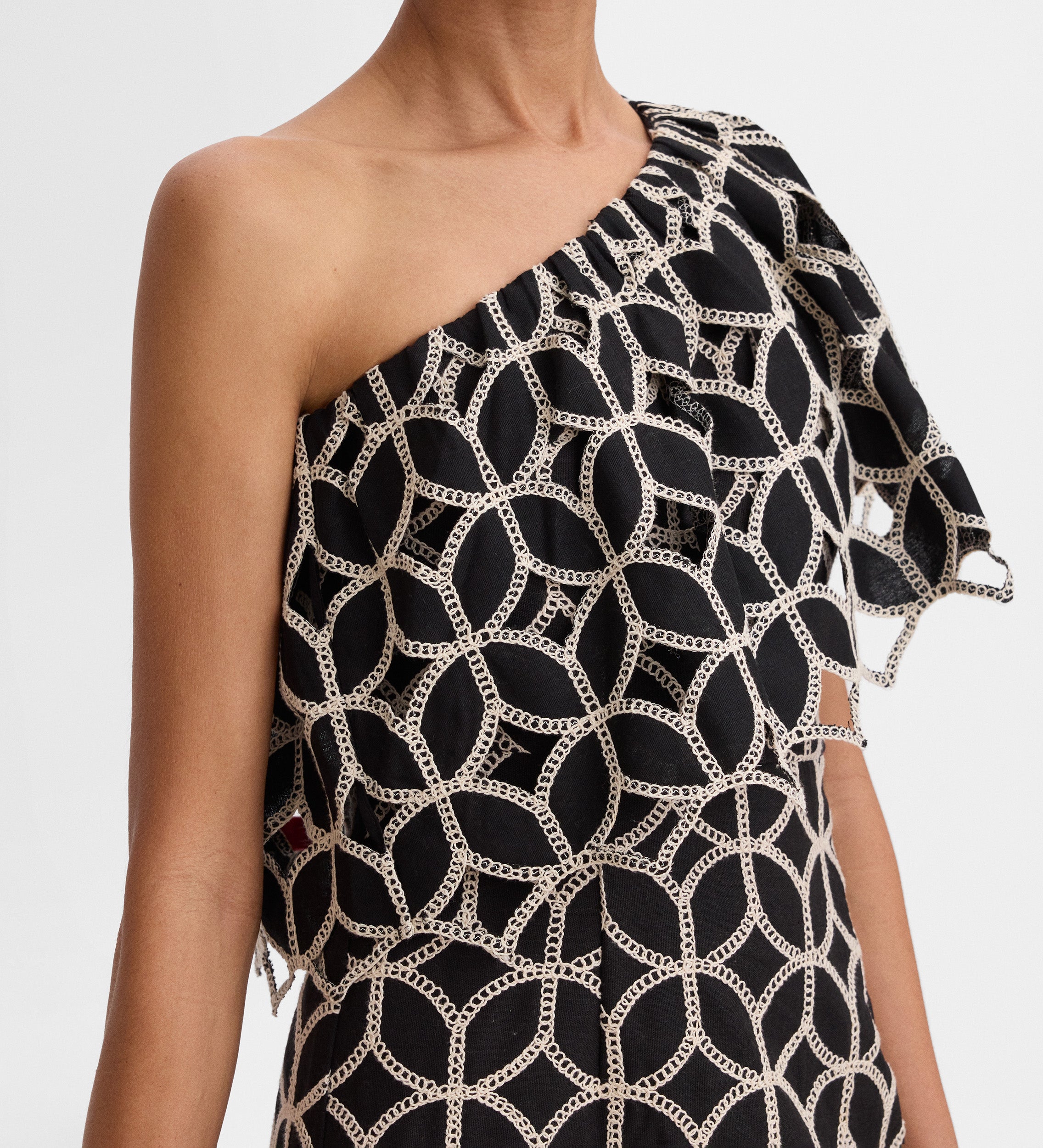 Robe midi brodée