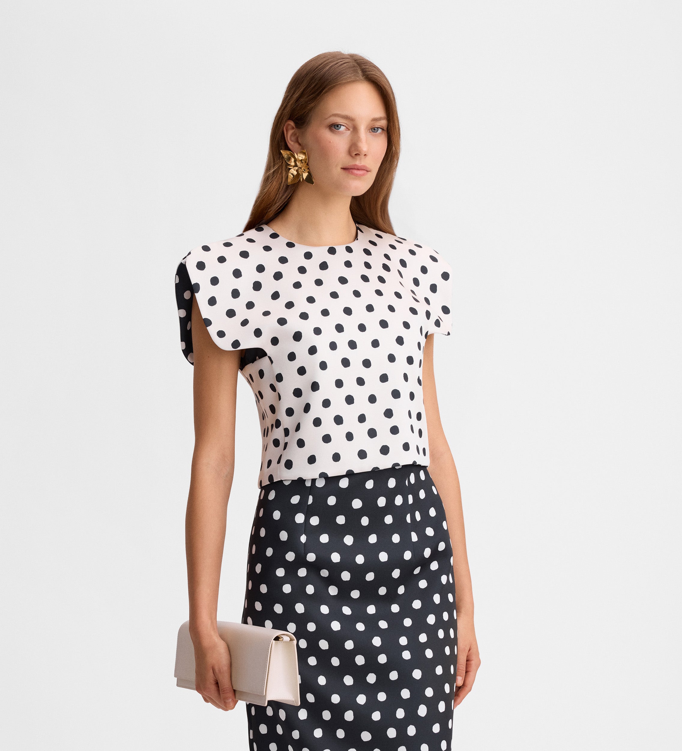 Top en satin imprimé