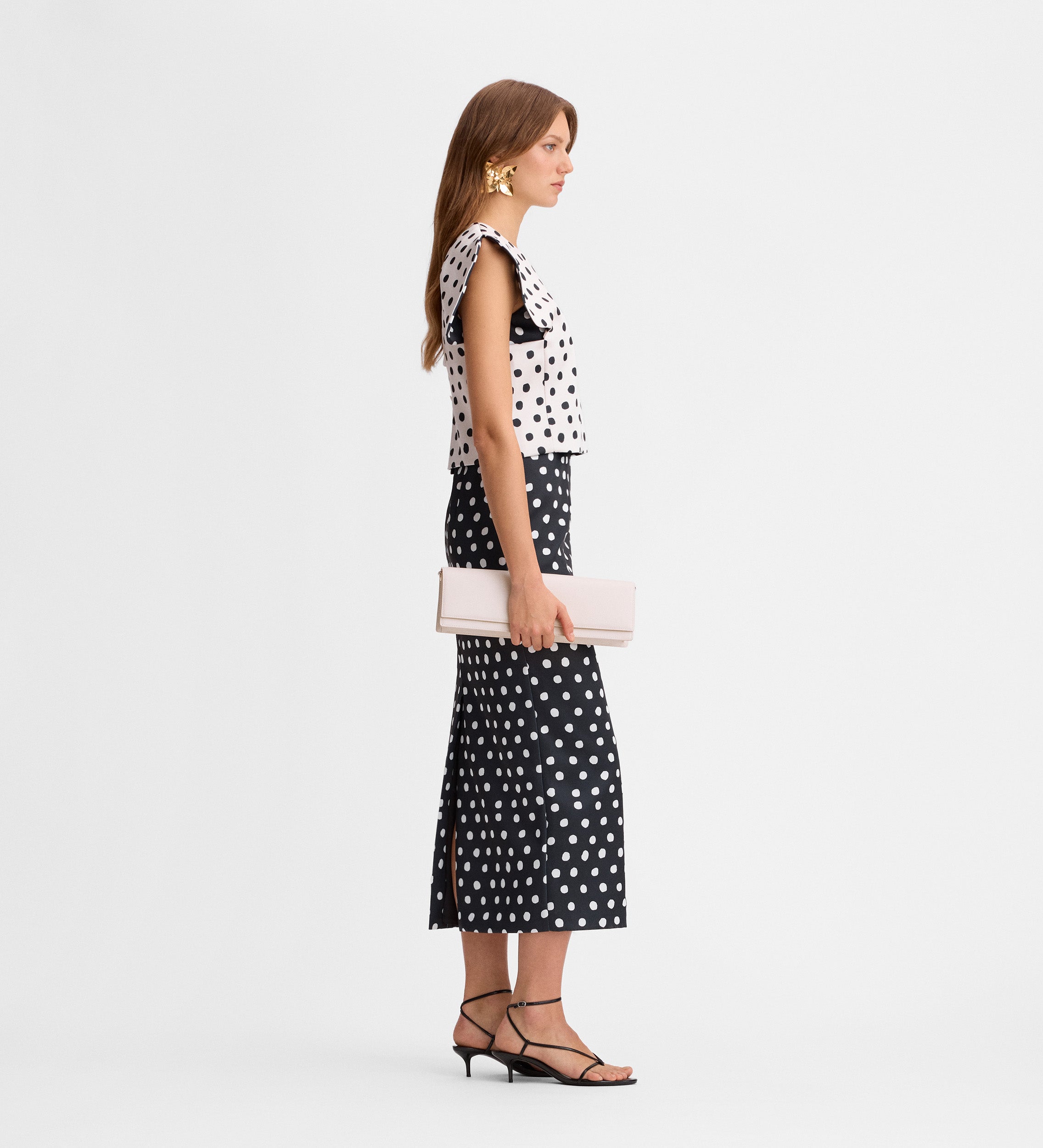 Top en satin imprimé