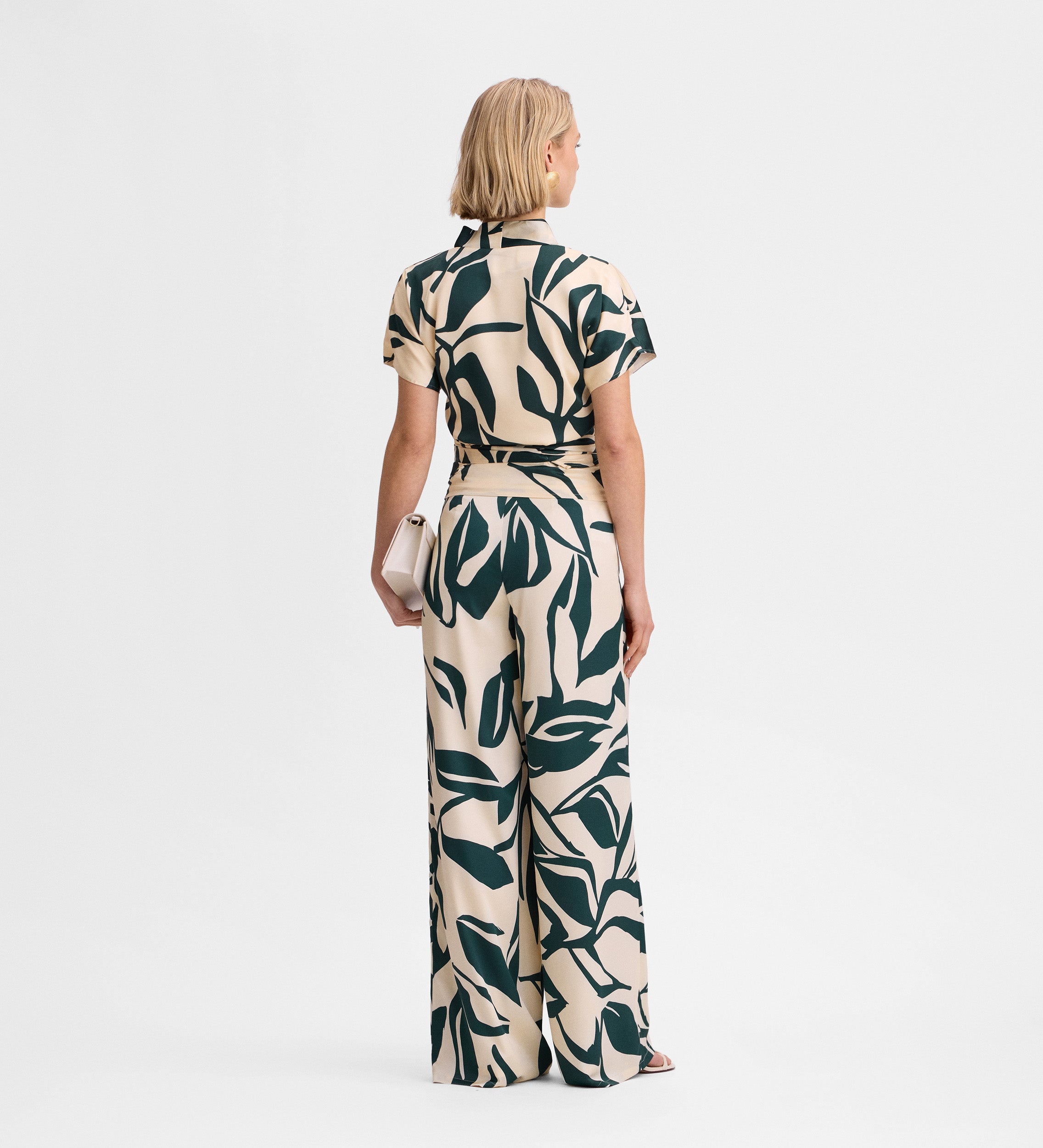 Pantalon palazzo satin