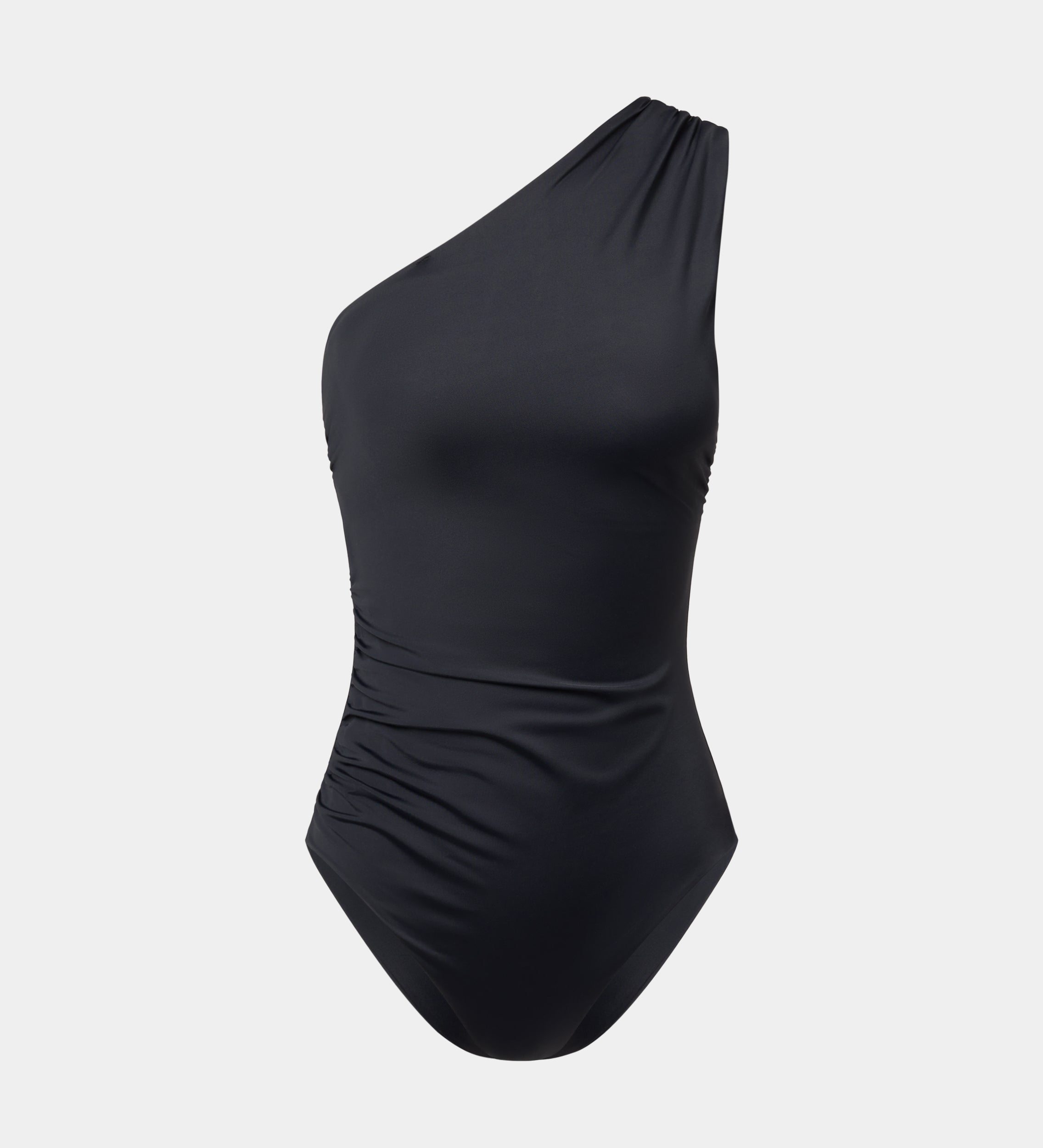 Maillot bain asymétrique ceinture décorative