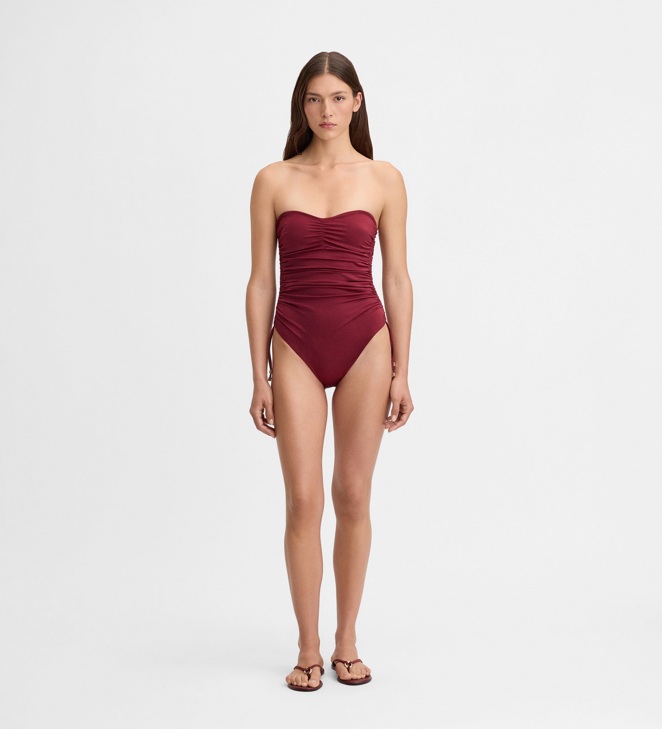 Maillot de bain bandeau drapé