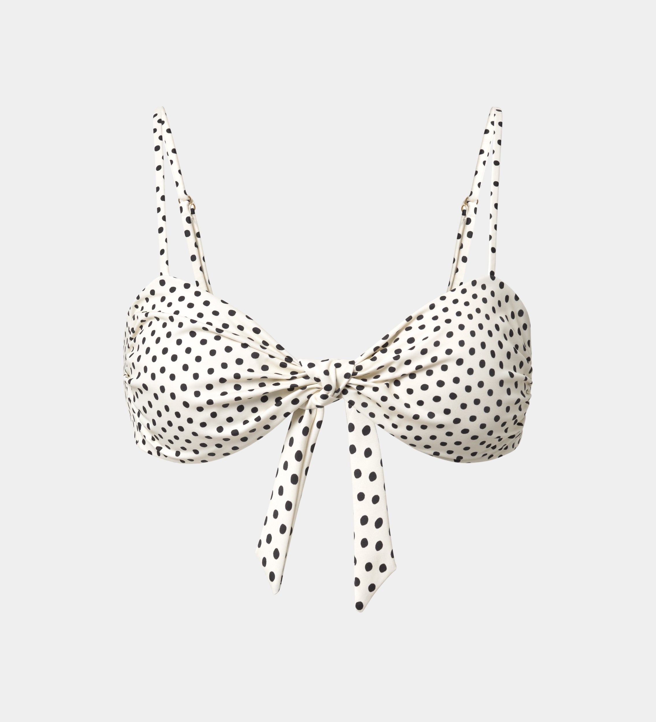 Haut de bikini froncé imprimé