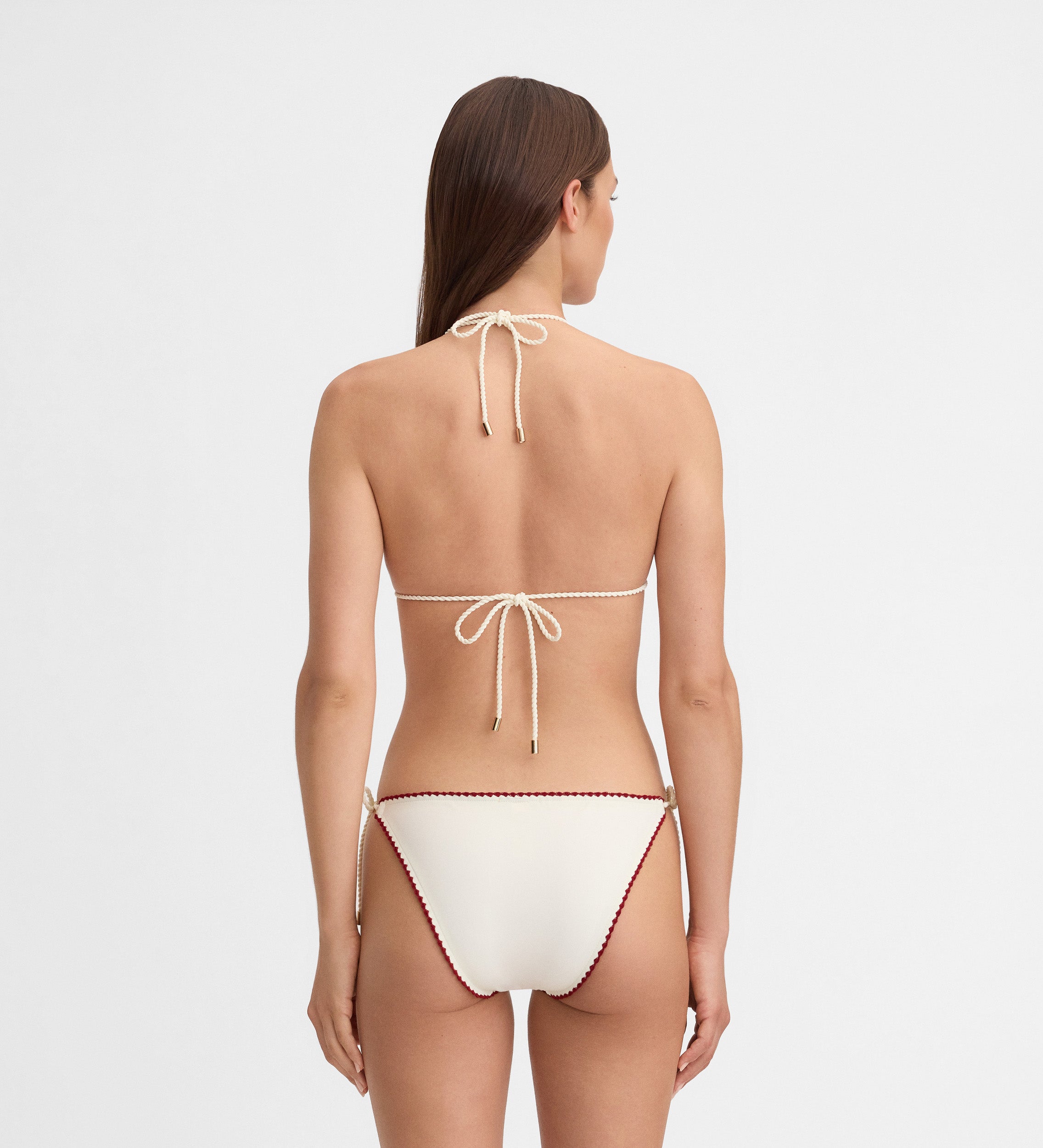 Bas de bikini surpiqûres décoratives