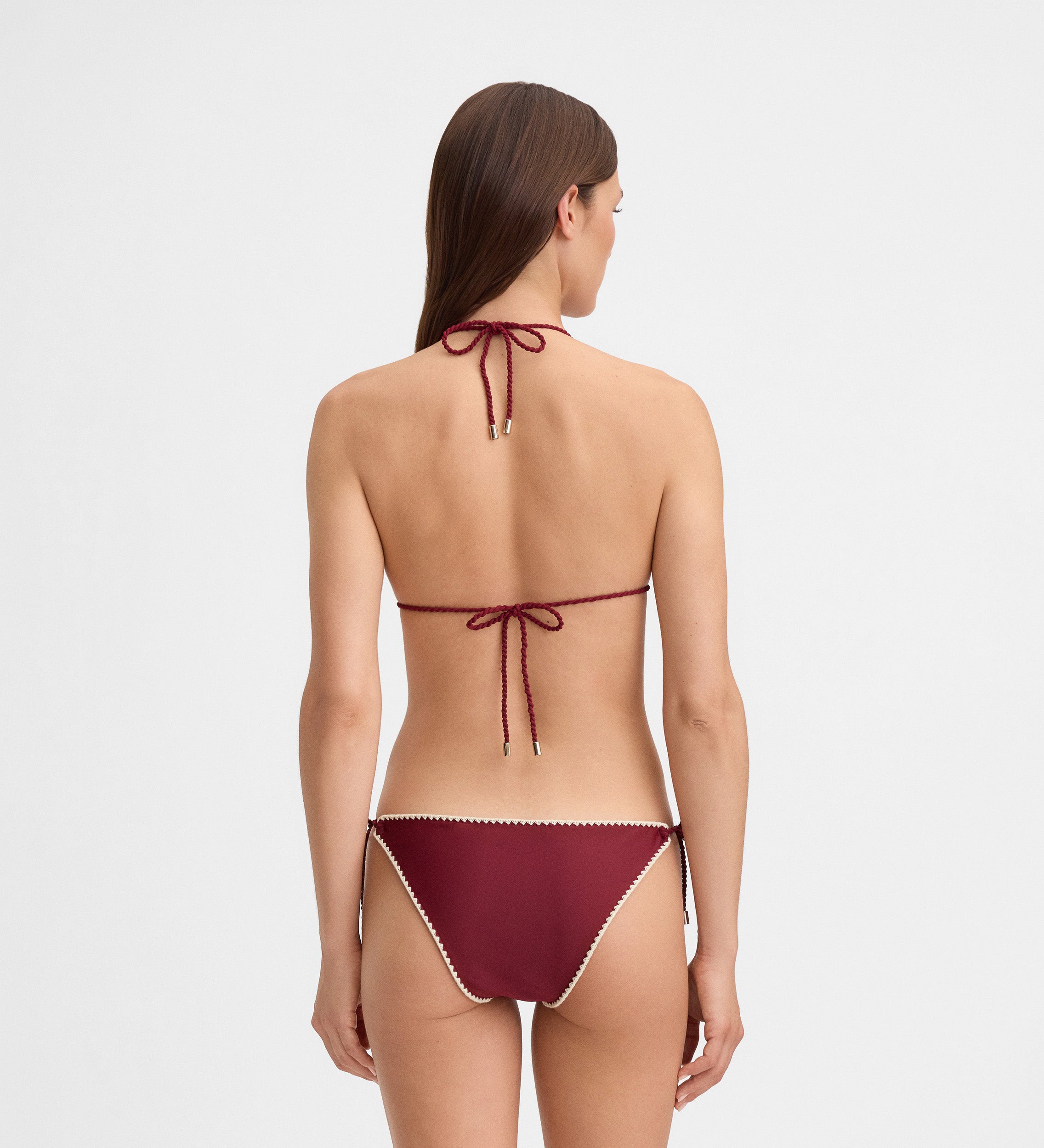 Bas de bikini surpiqûres décoratives