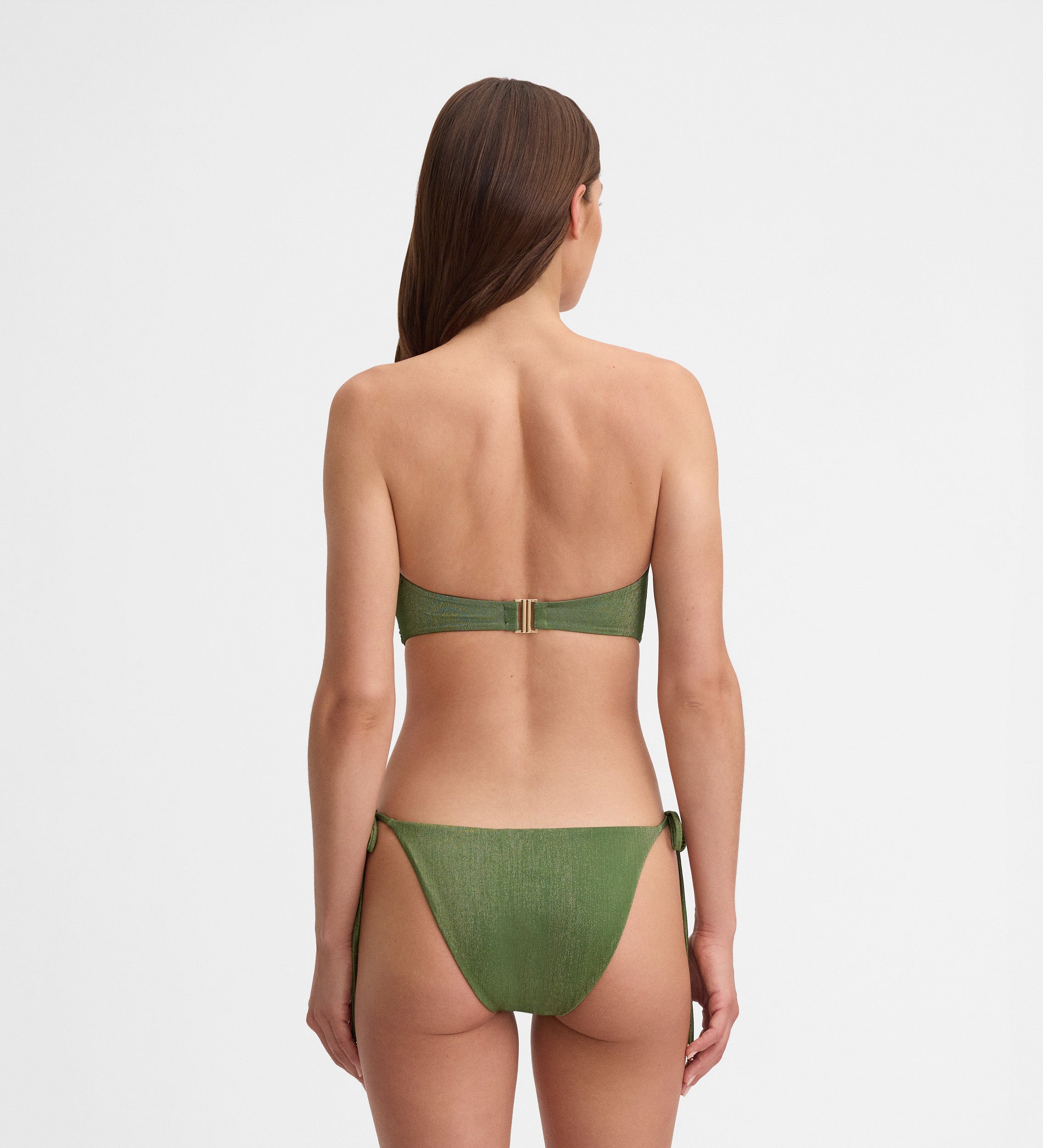 Top bikini bandeau drapeado