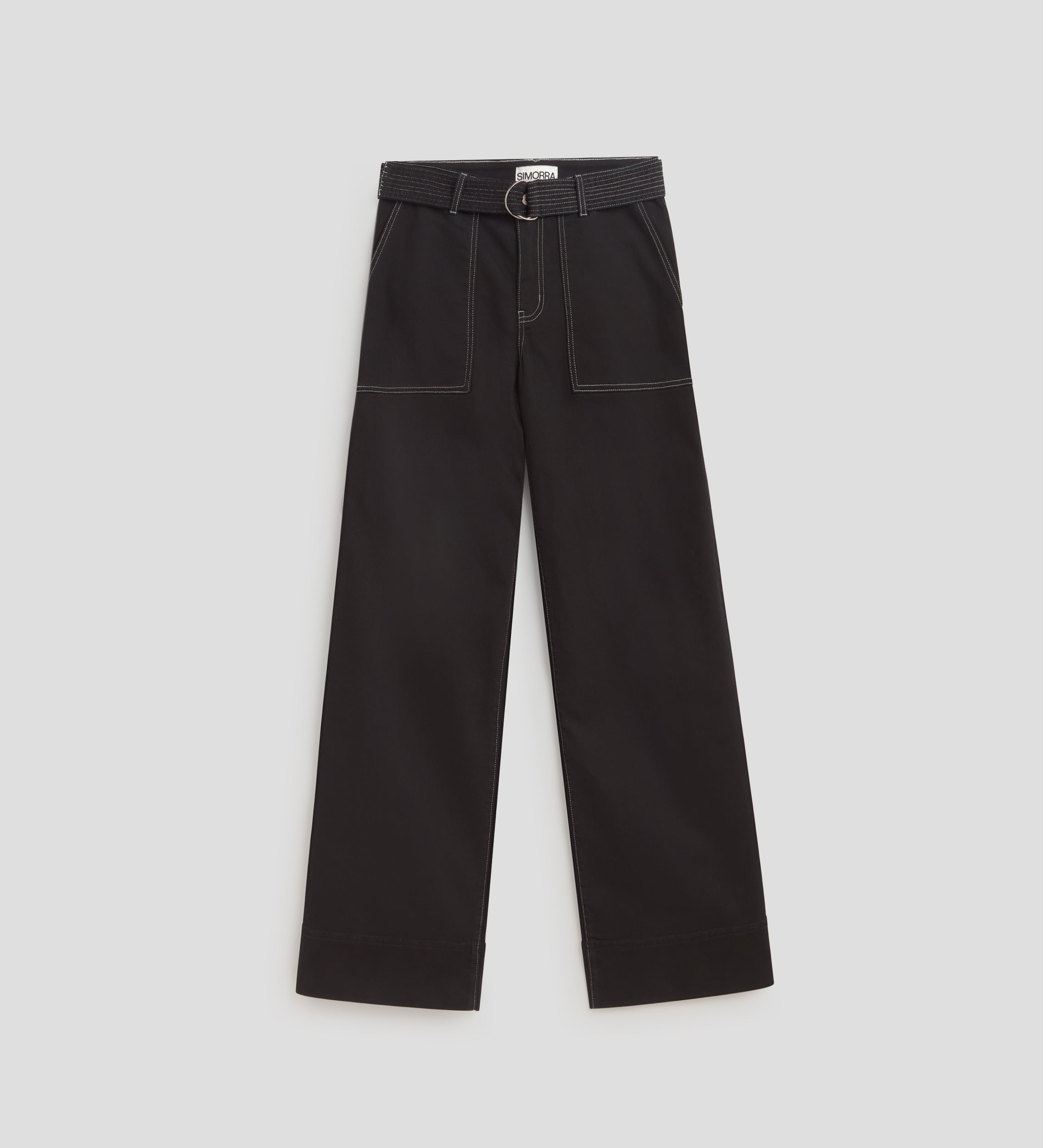 Pantalon en jean avec surpiqûres