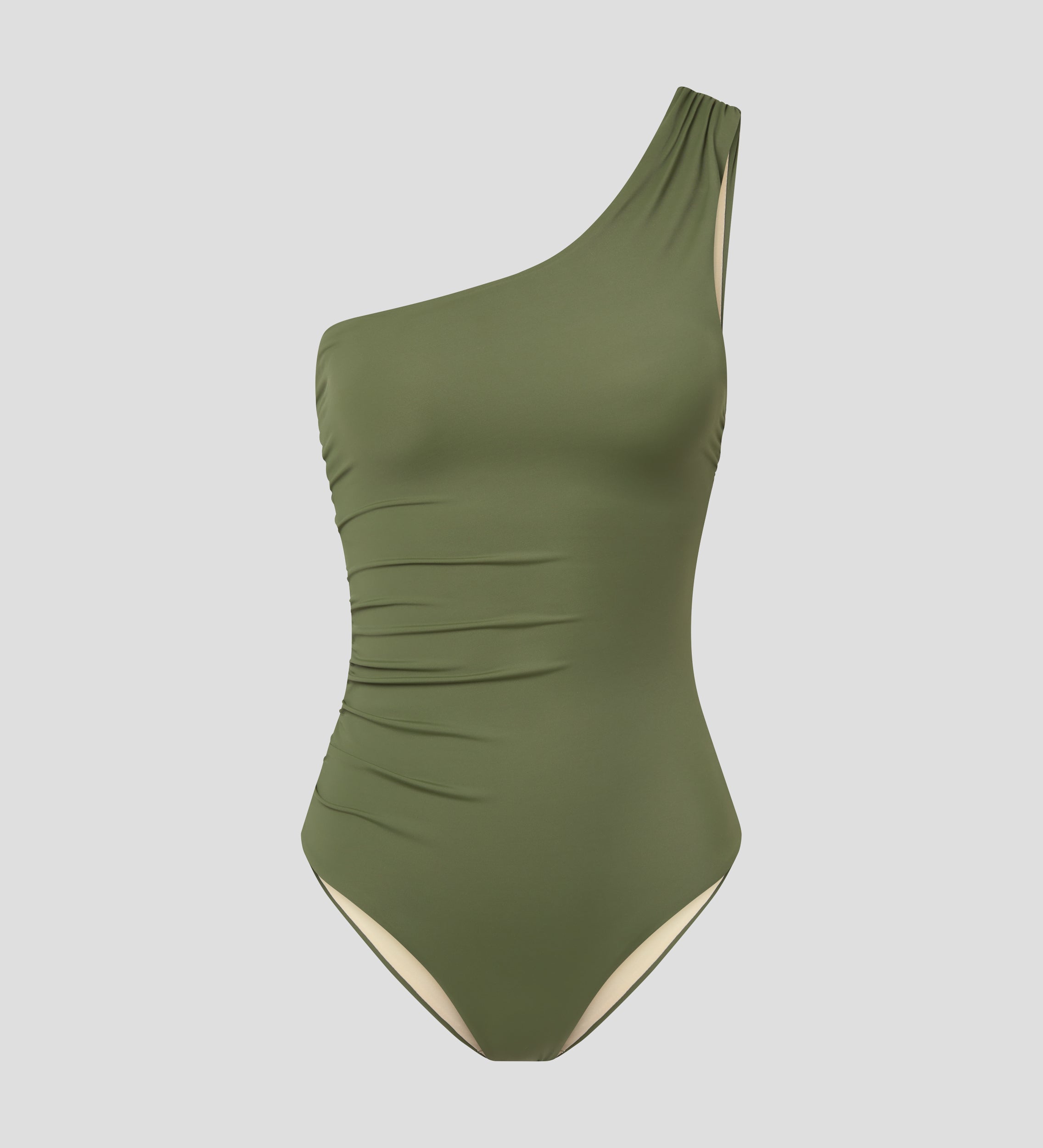 Asymmetrical neckline swimsuit