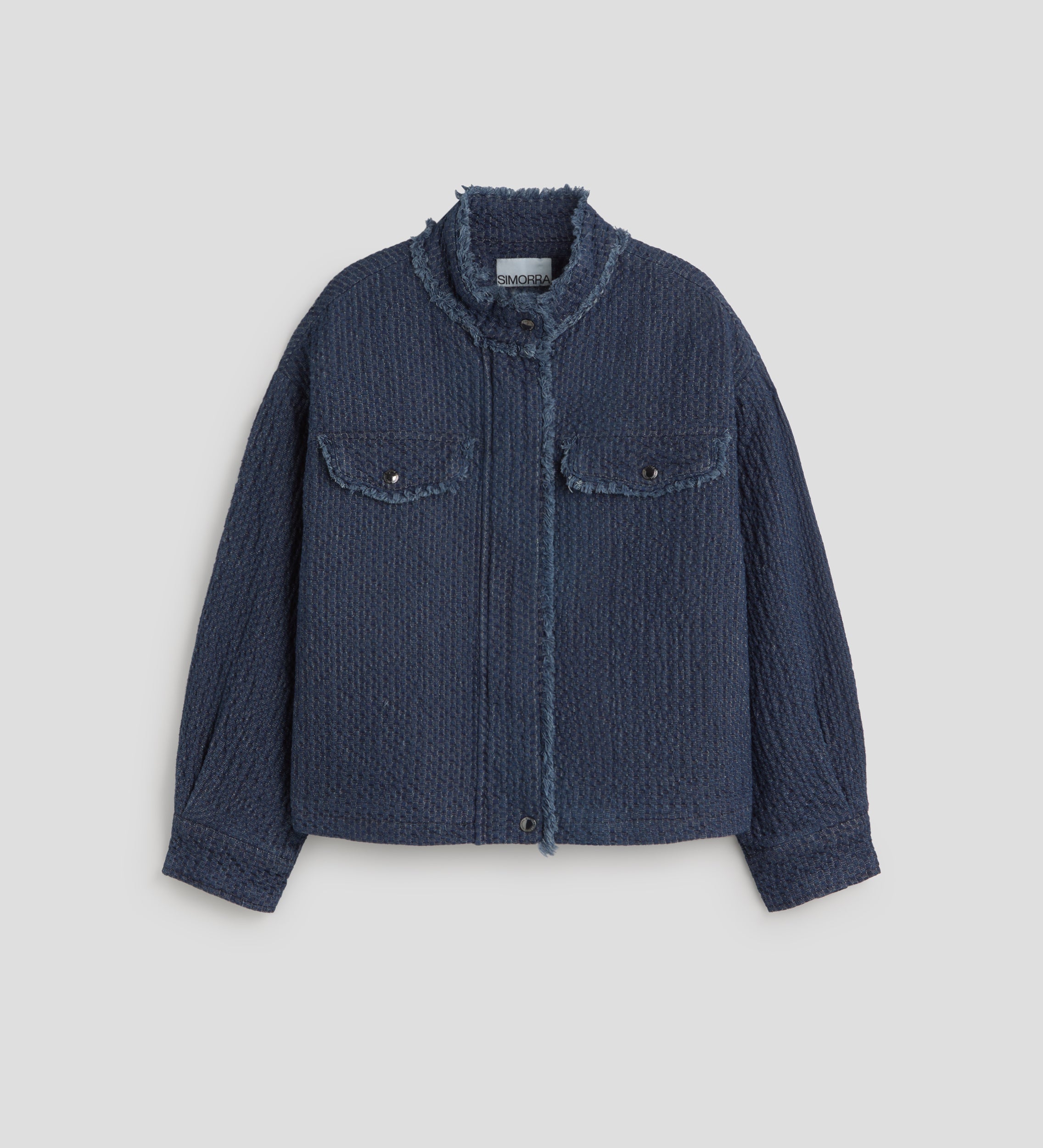Veste jacquard denim texturé