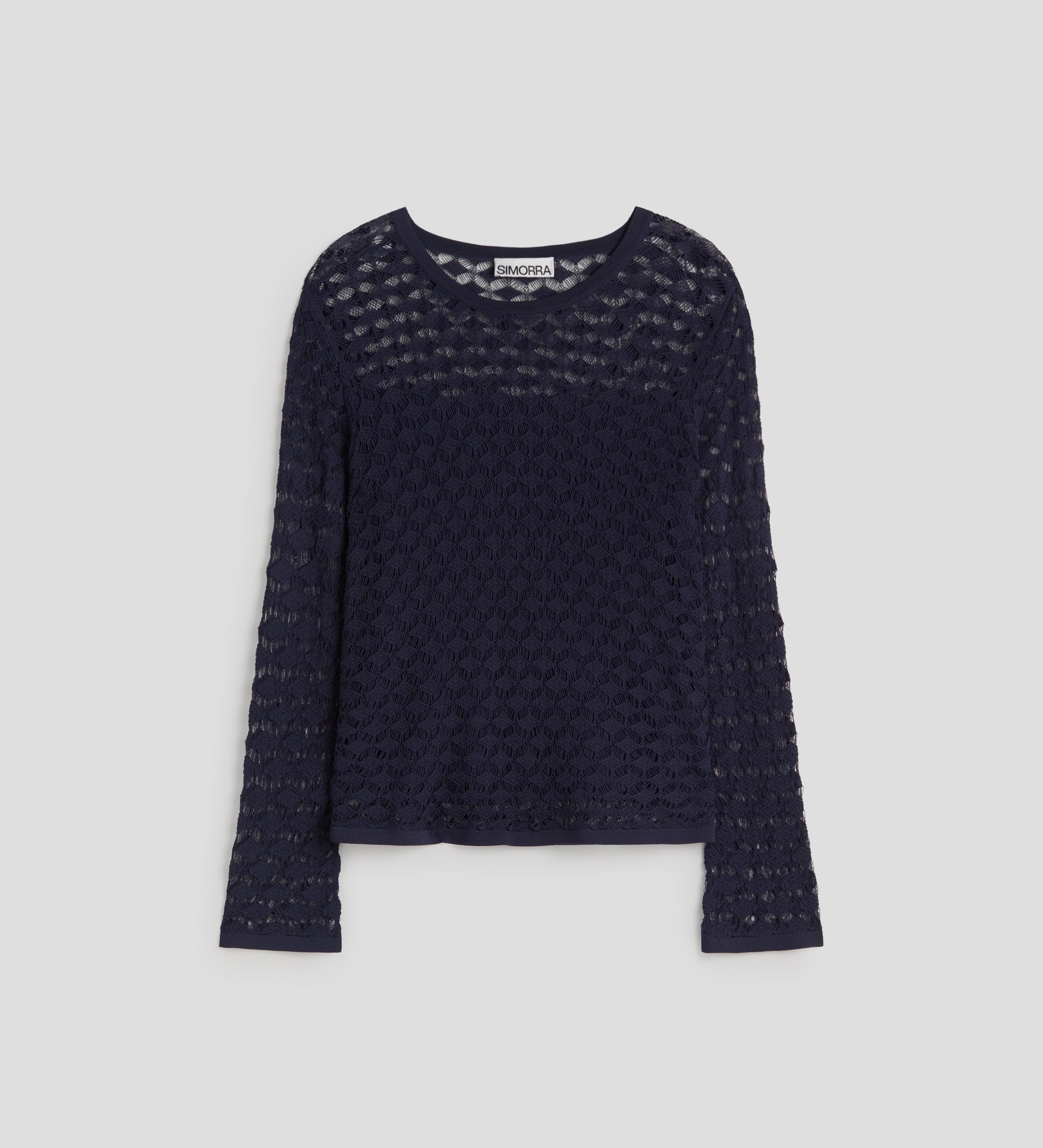 Pull ajouré motif géométrique