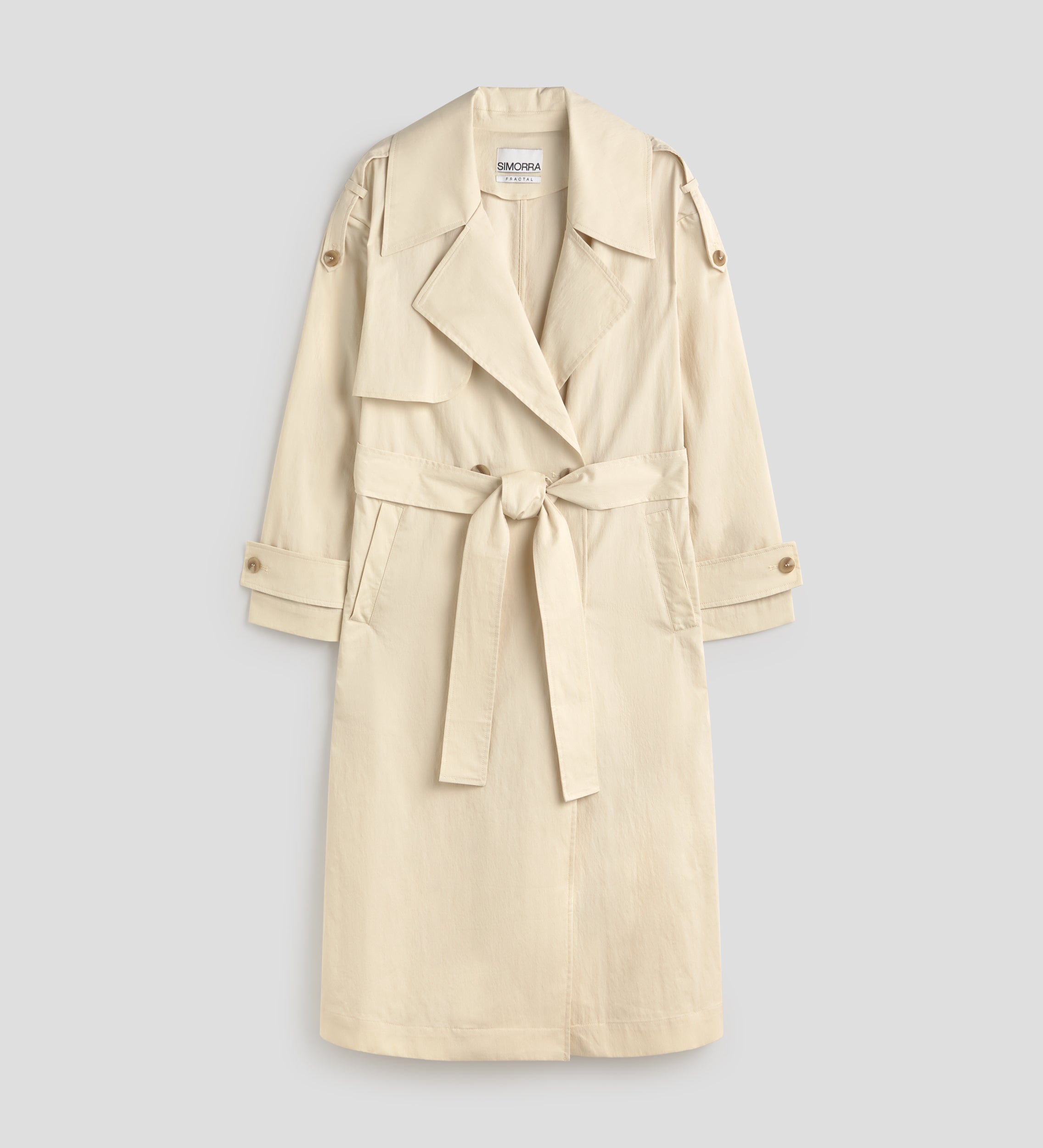 Technical fabric trench coat