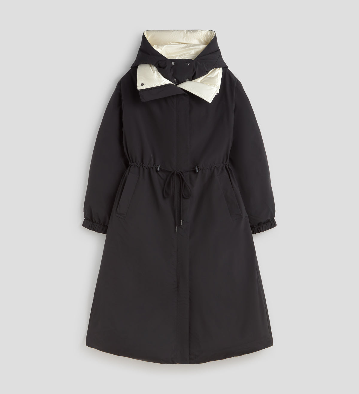 Parka larga reversible