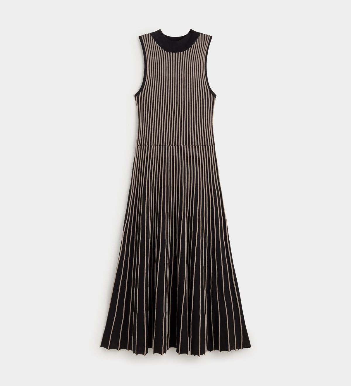 Robe en maille bicolore