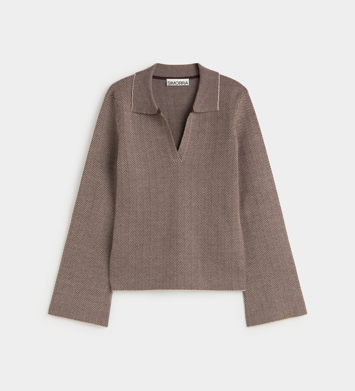 Herringbone knit sweater