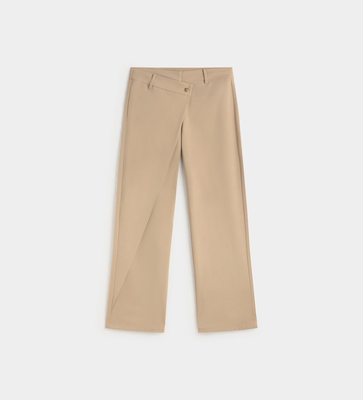Pantalón recto efecto cruzado