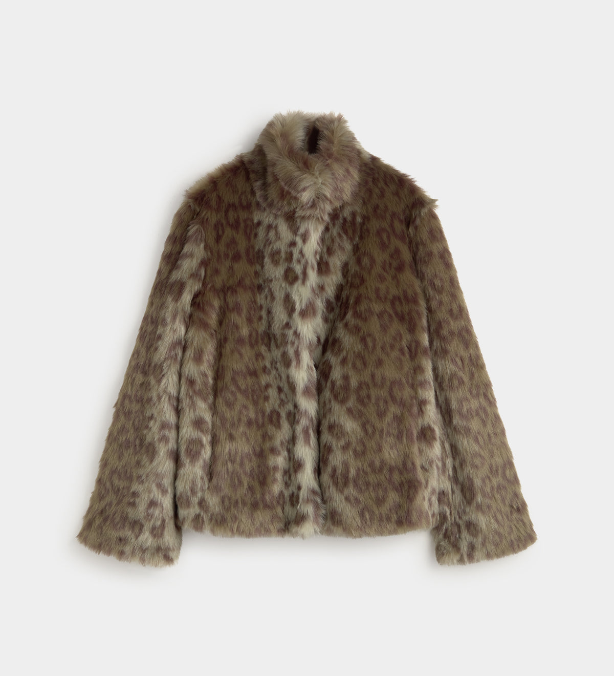 Chaqueta efecto pelo estampado