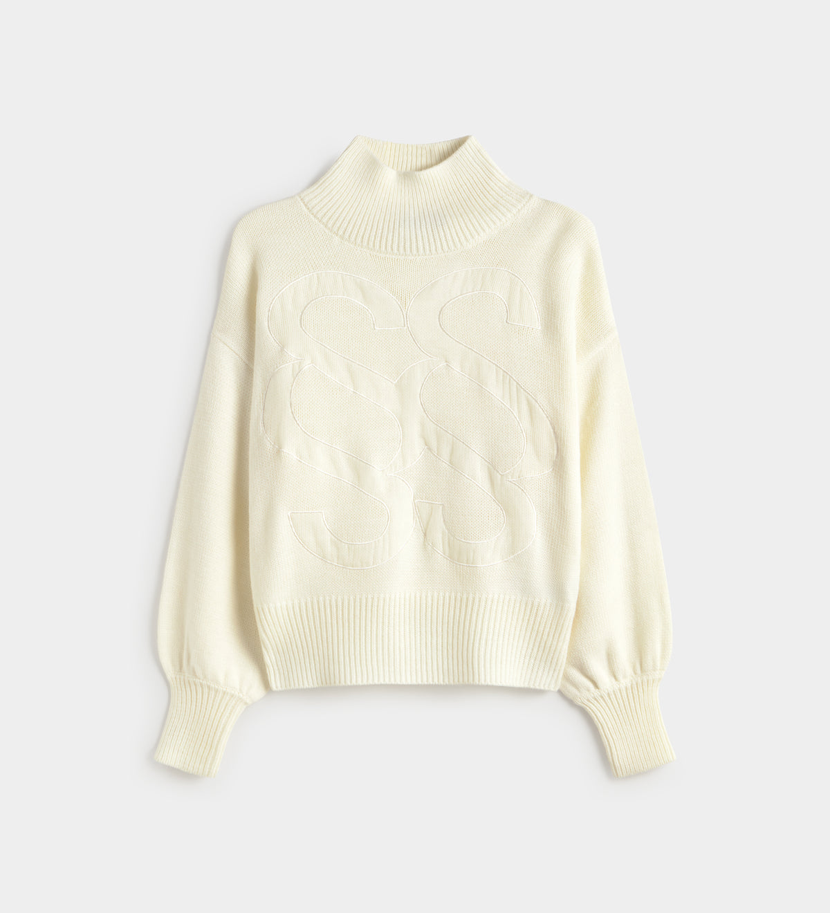 Knit sweater with logo