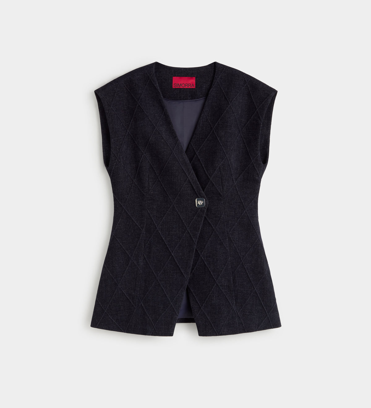 Chaleco efecto denim