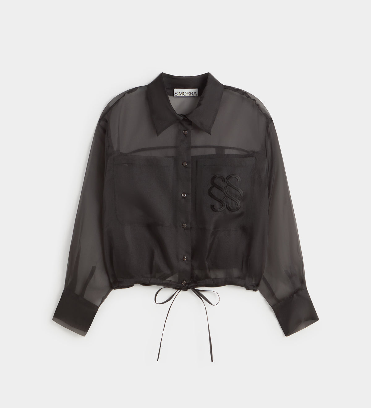 Blouse crop en organza