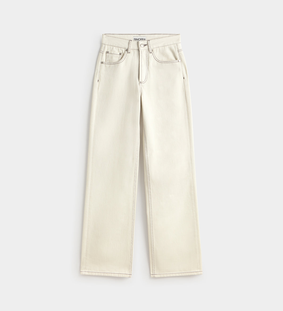 Pantalón sarga algodón recto