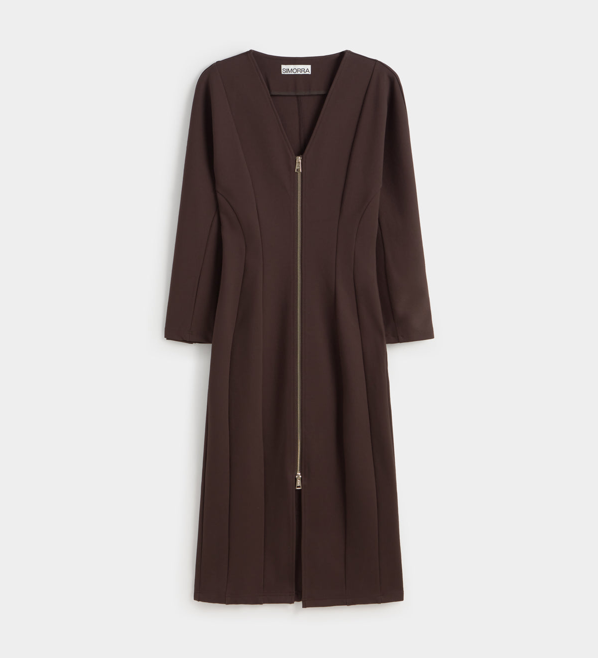 Vestido midi cremallera