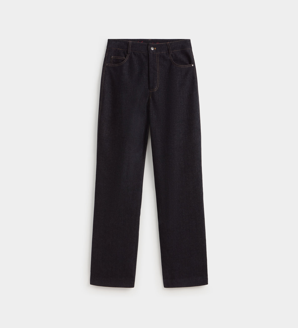 Pantalón recto efecto denim