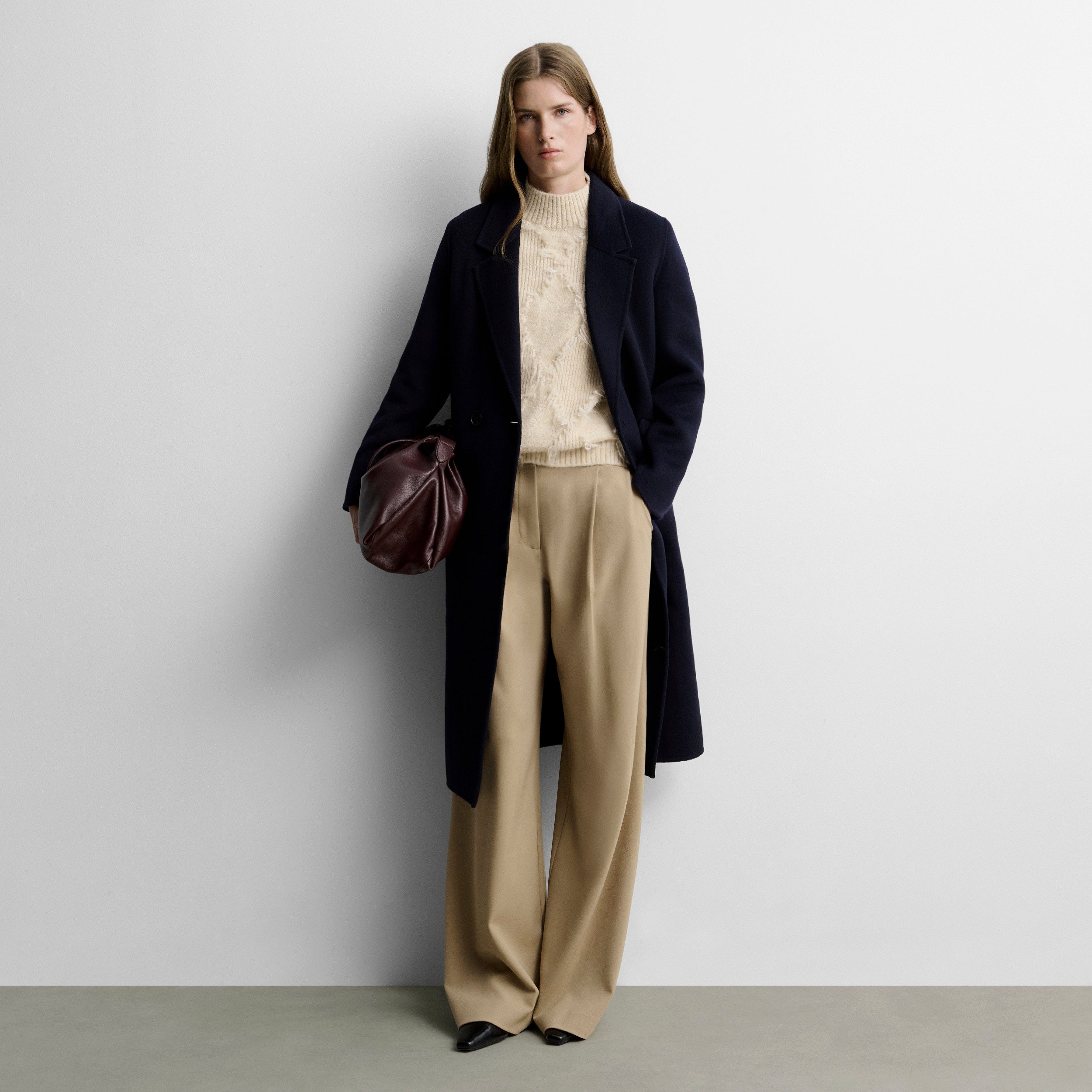Long woolen coat