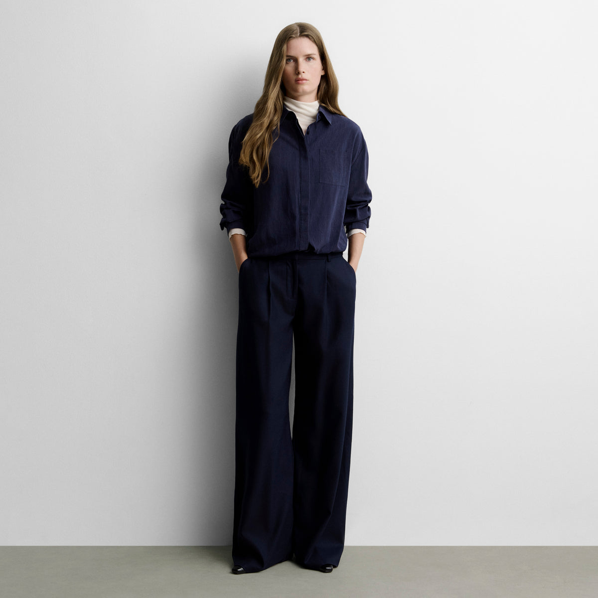 Pantalón pinzas ancho