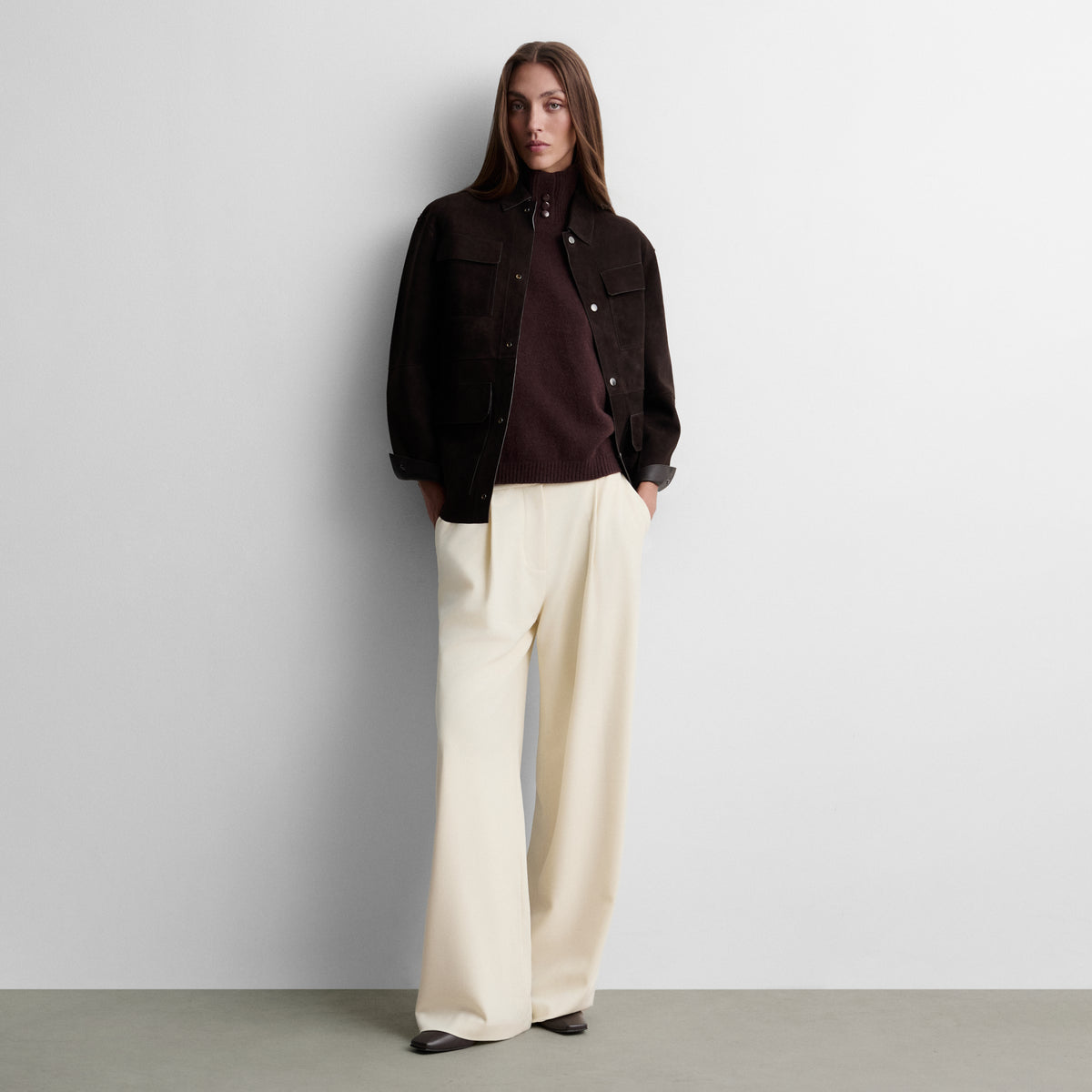 Sobrecamisa napa reversible