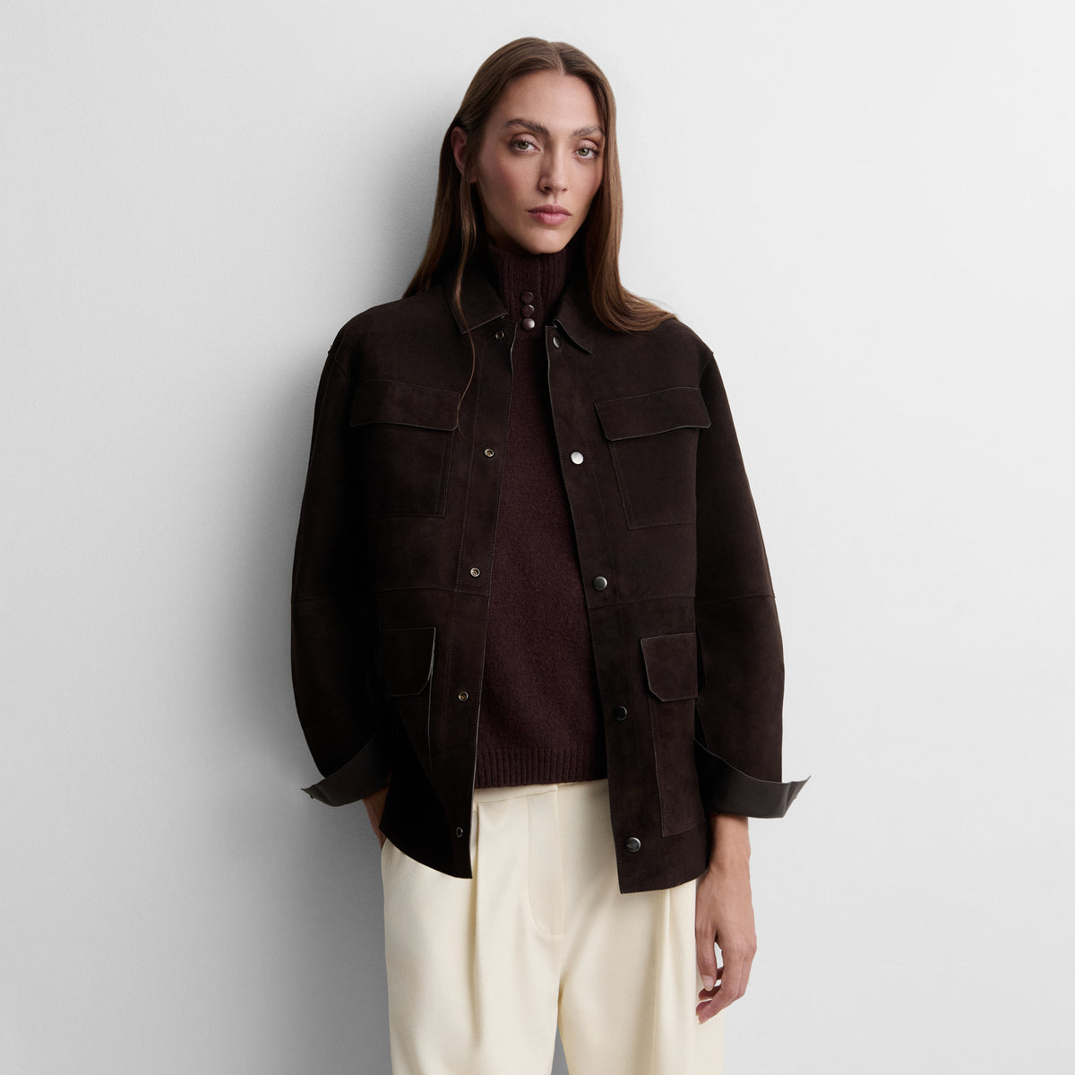 Sobrecamisa napa reversible