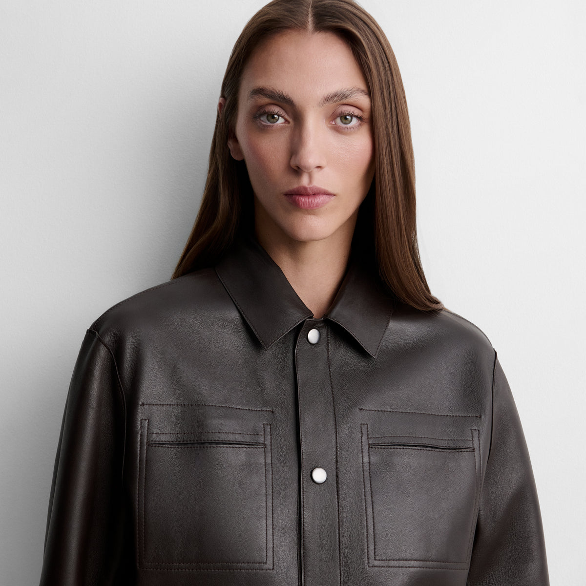 Sobrecamisa napa reversible