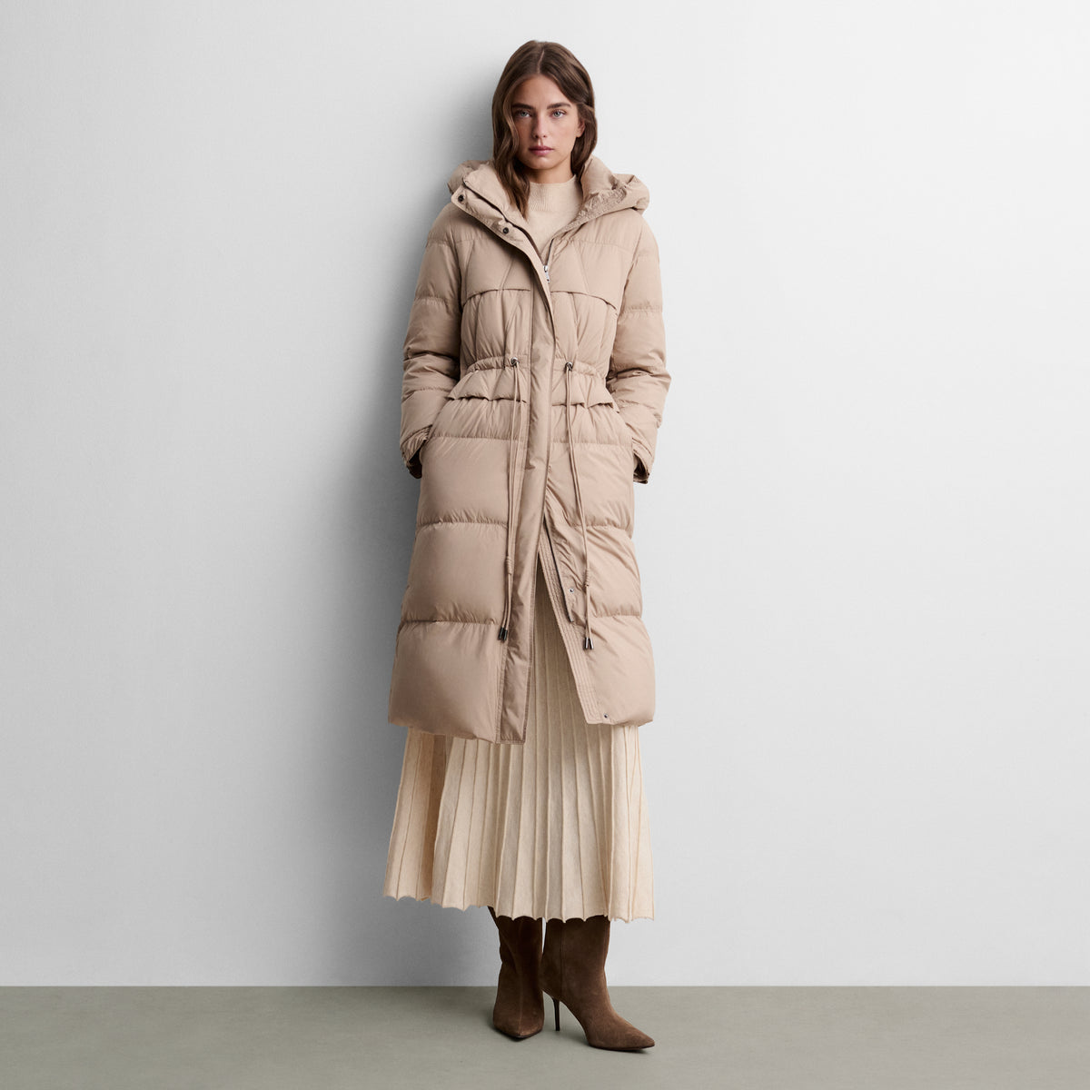 Parka larga acolchada