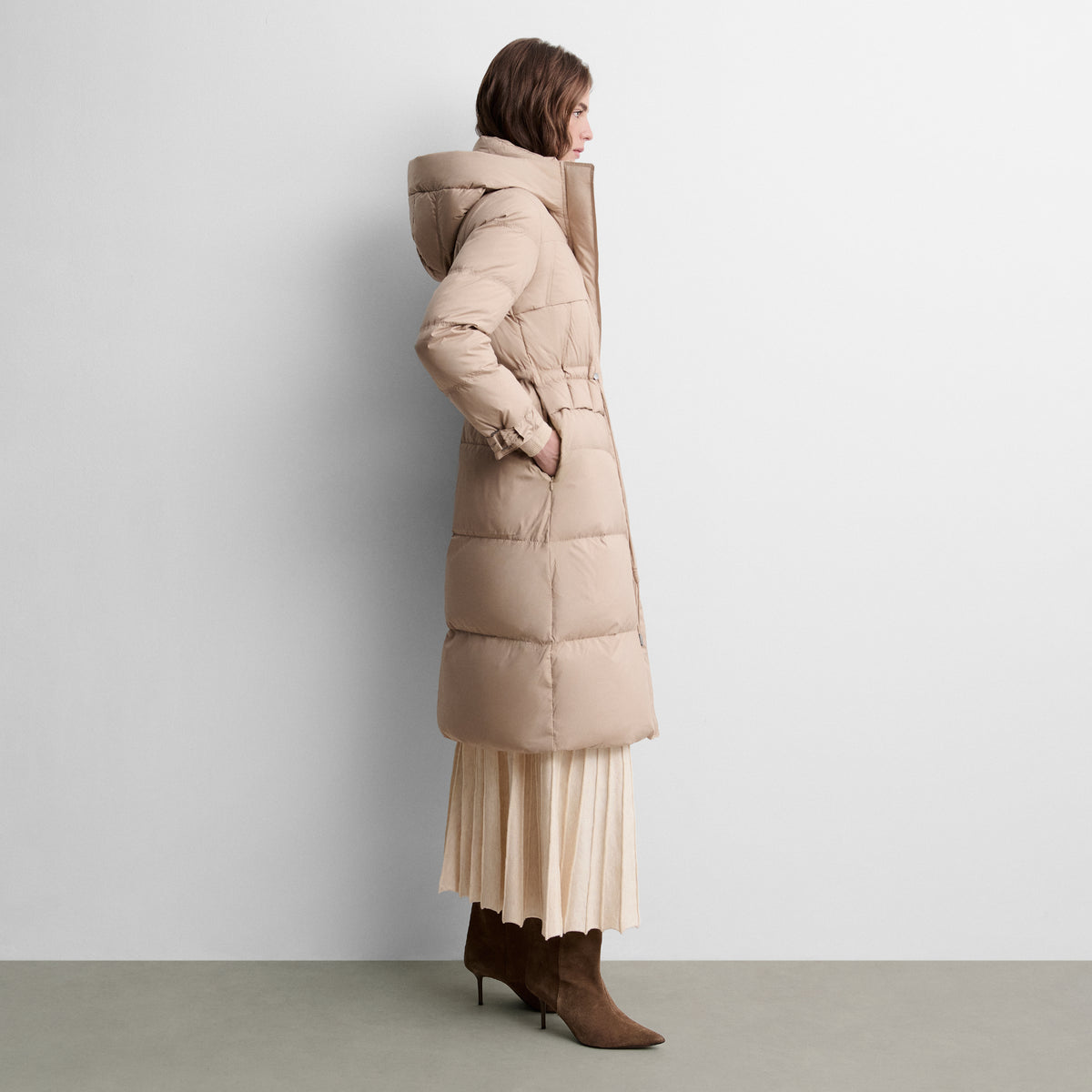 Parka larga acolchada