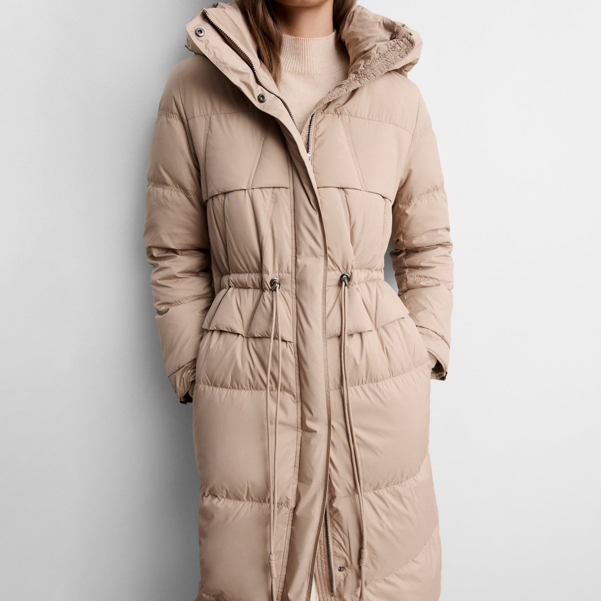 Parka larga acolchada