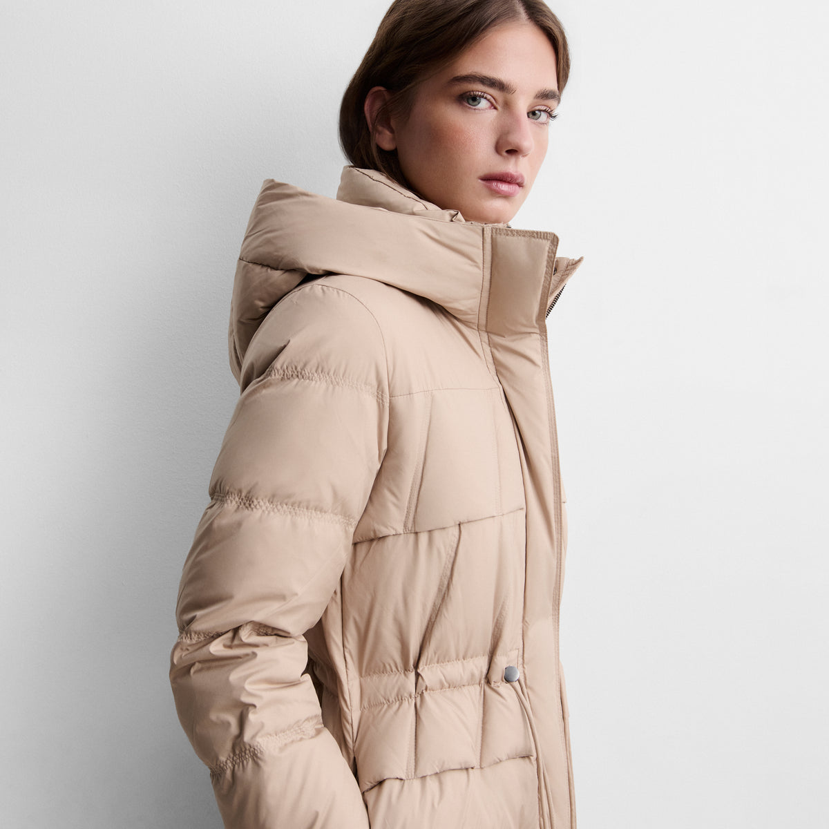 Parka larga acolchada